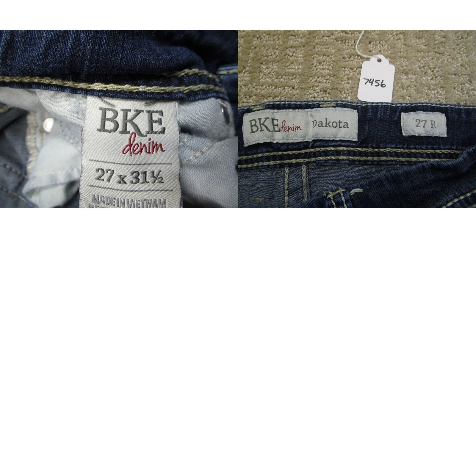 Vintage BKE Jeans Women 27 Blue Buckle Low Rise Straight Pants Denim Stretch Jeans Dark Wash Size 27" / US 4 / IT 40 - 8 Thumbnail