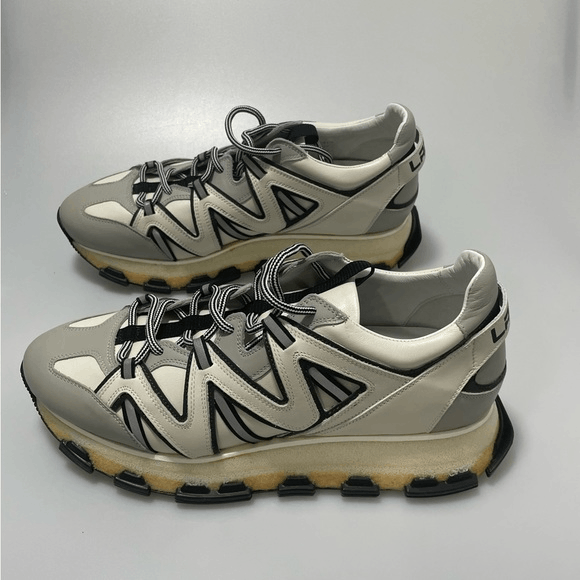 Lanvin LANVIN MEN'S RUNNING SNEAKERS IN LEATHER AND REFLECTIVE COLO Size US 10 / EU 43 - 2 Thumbnail