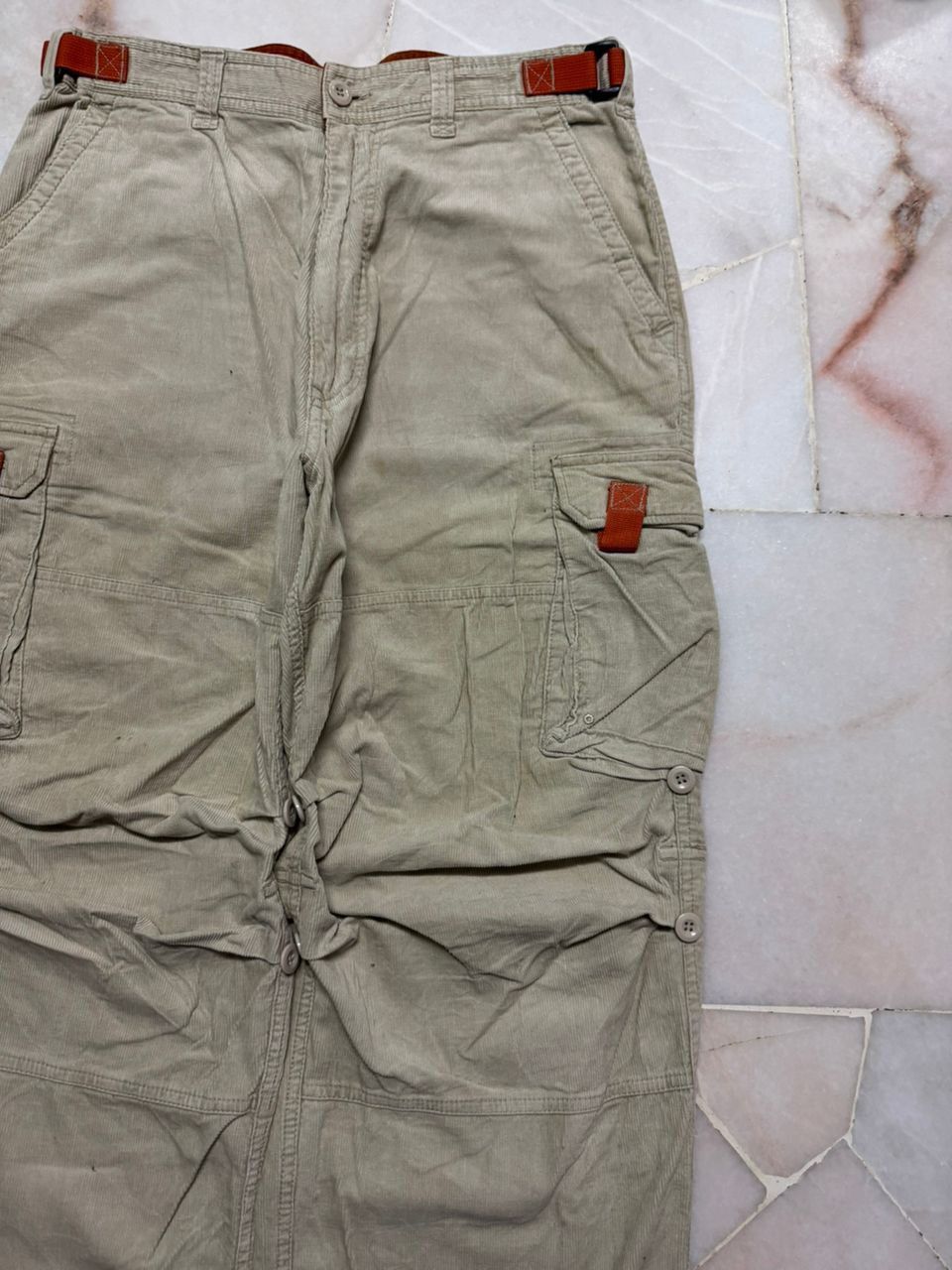 Oshkosh 💥90s Oshkosh Cordoroi Tactical Parachute Cargo Double Knee Size US 31 - 6 Thumbnail