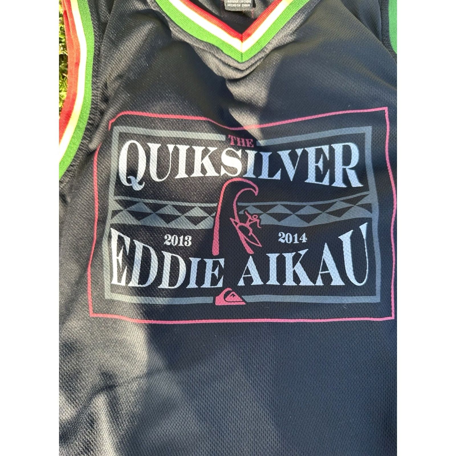 Quiksilver VTG Quiksilver x Eddie Aikau Basketball Jersey Tank Top Sleeveless Men Small Black 90s Y2K Surf Skate Pullover V-Neck Graphic Print Size US S / EU 44-46 / 1 - 3 Thumbnail