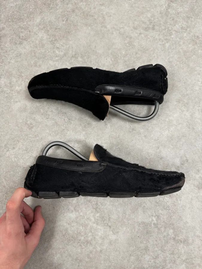 Prada Prada Black Pony Hair Loafers Driver Sole Size US 9 / EU 42 - 4 Thumbnail