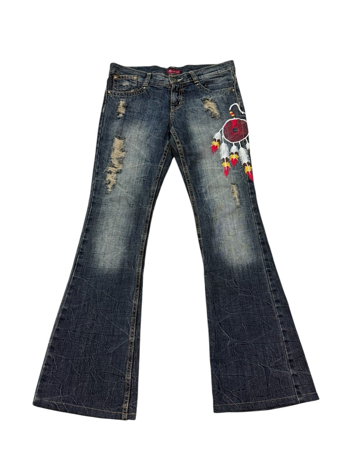 If Six Was Nine JAPANESE BRAND MARAXIA FLARE JEANS Size 30" / US 8 / IT 44 - 2 Thumbnail