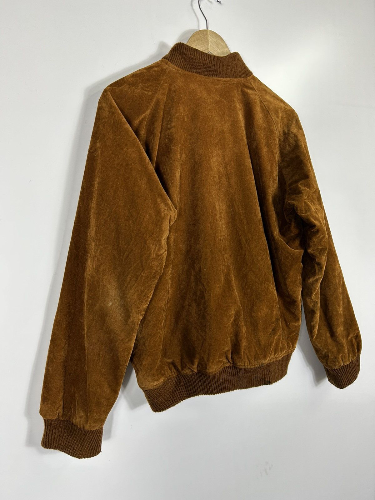 Japanese Brand ⚡️Vintage Velvet Zipper Bomber Jacket Size US L / EU 52-54 / 3 - 14 Thumbnail