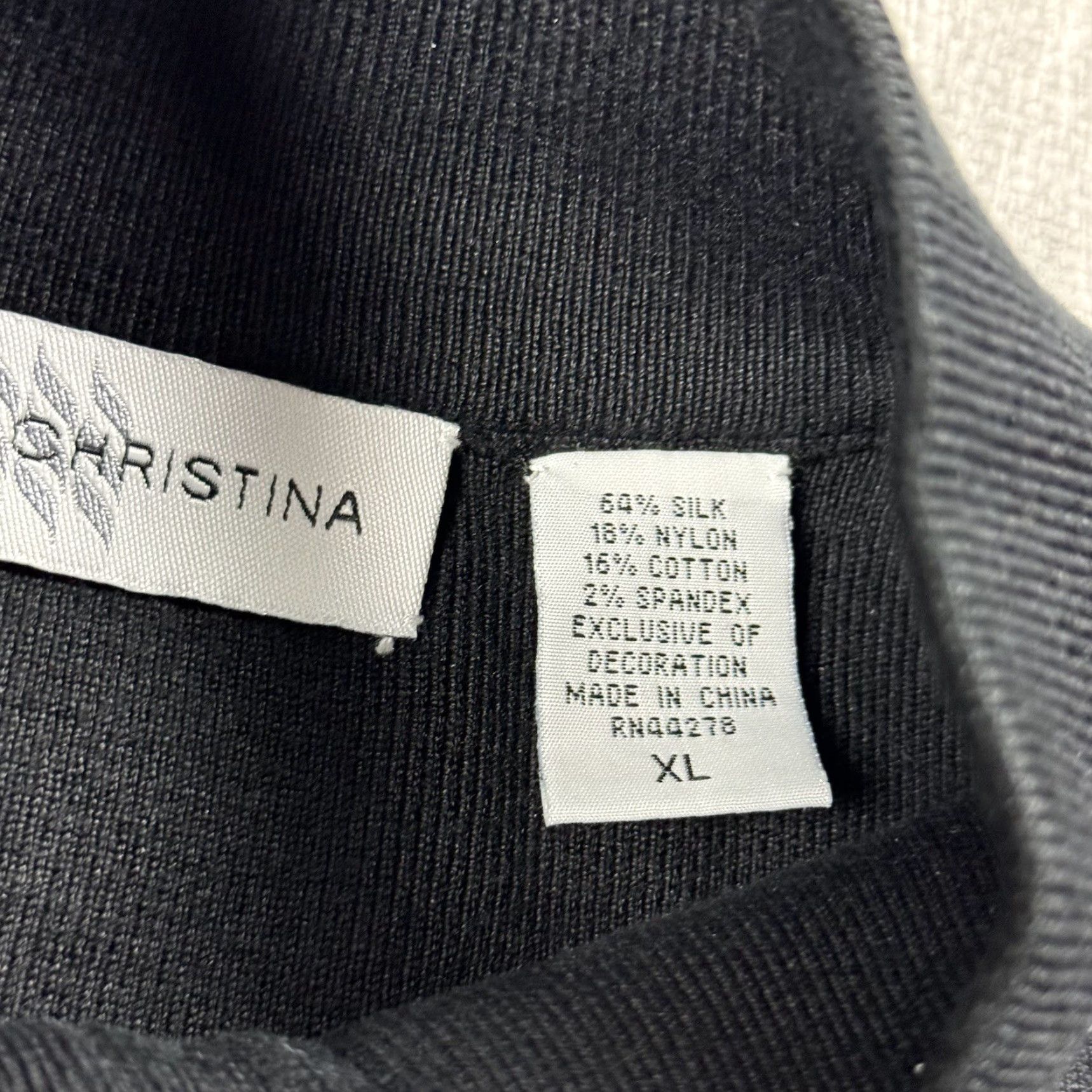 Vintage VINTAGE Marisa Christina Silk Blend Knit Sweater Full Zip Womens XL Black Striped Long Sleeve Casual Formal Holiday Size XL / US 12-14 / IT 48-50 - 4 Thumbnail