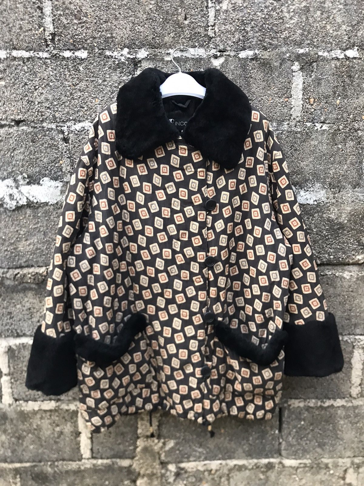 Vintage ⚡️Vintage Incopel Italian Fur Collar Button Jacket Size M / US 6-8 / IT 42-44 - 1 Thumbnail