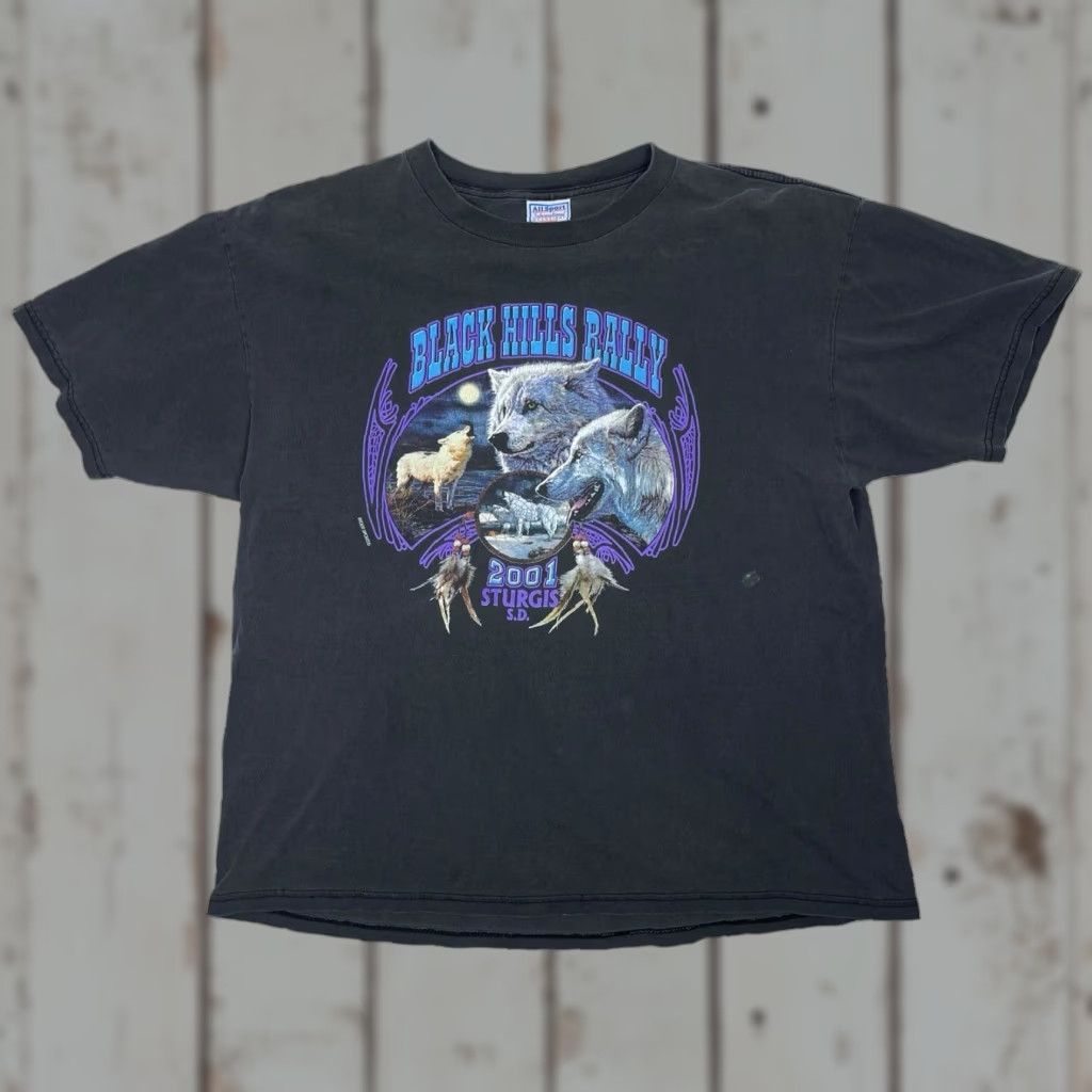 Vtg Rare 2001 Sturgis Black Hill Rally SD Single Stitch Faded T Shirt Men’s XL Shirt Mens XL Black 90s Vintage Harley All Sport