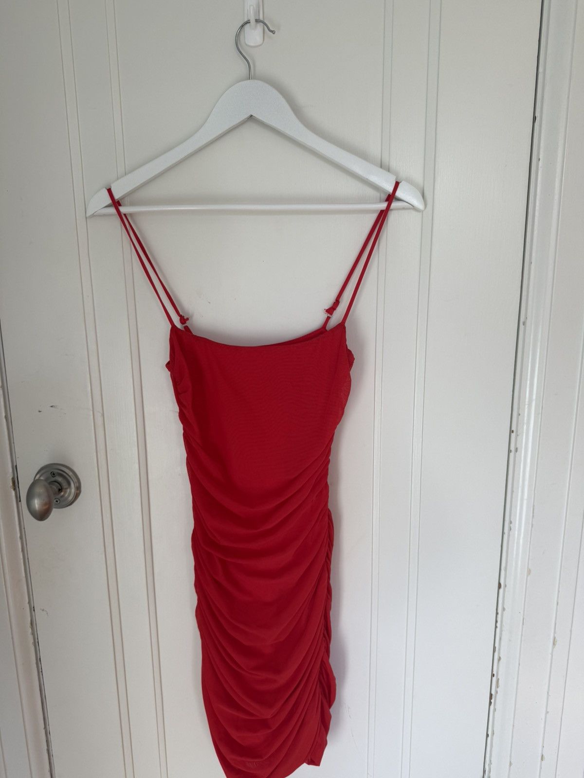 strapless open back dress Black Prom Dresses Spaghetti Straps Red Flowers Long Prom Dress Sexy E –  Anna PromDress main image 0