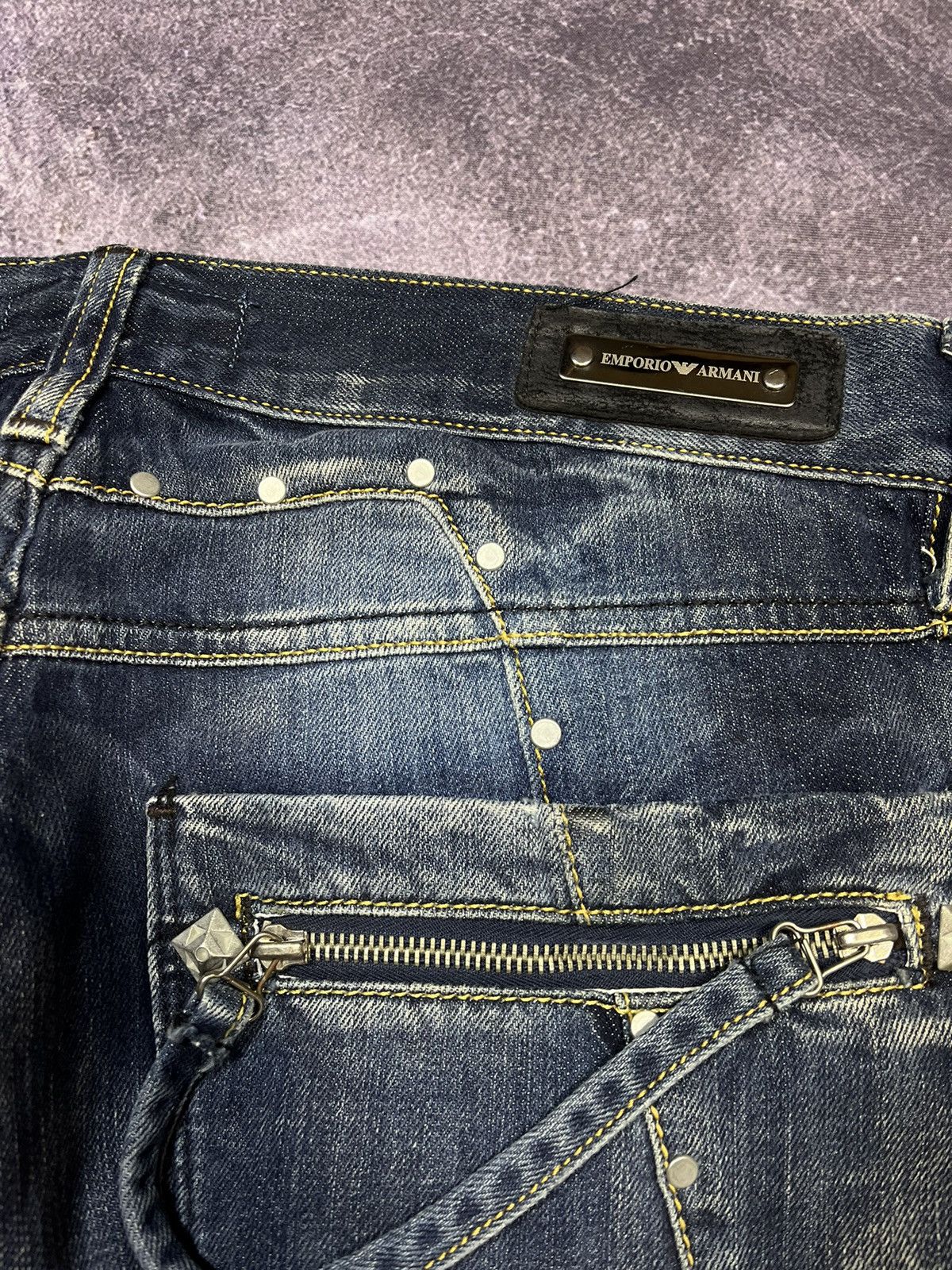 Emporio Armani Armani Jeans Big Logo Jeans Vintage Streetwear Y2K Avantgard Size US 32 / EU 48 - 5 Thumbnail