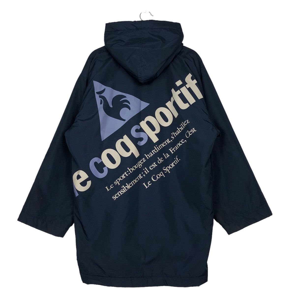 Japanese Brand 🔥Vtg Long Jacket Le Coq Sportif Big Logo Coach Jacket Size US L / EU 52-54 / 3 - 8 Thumbnail