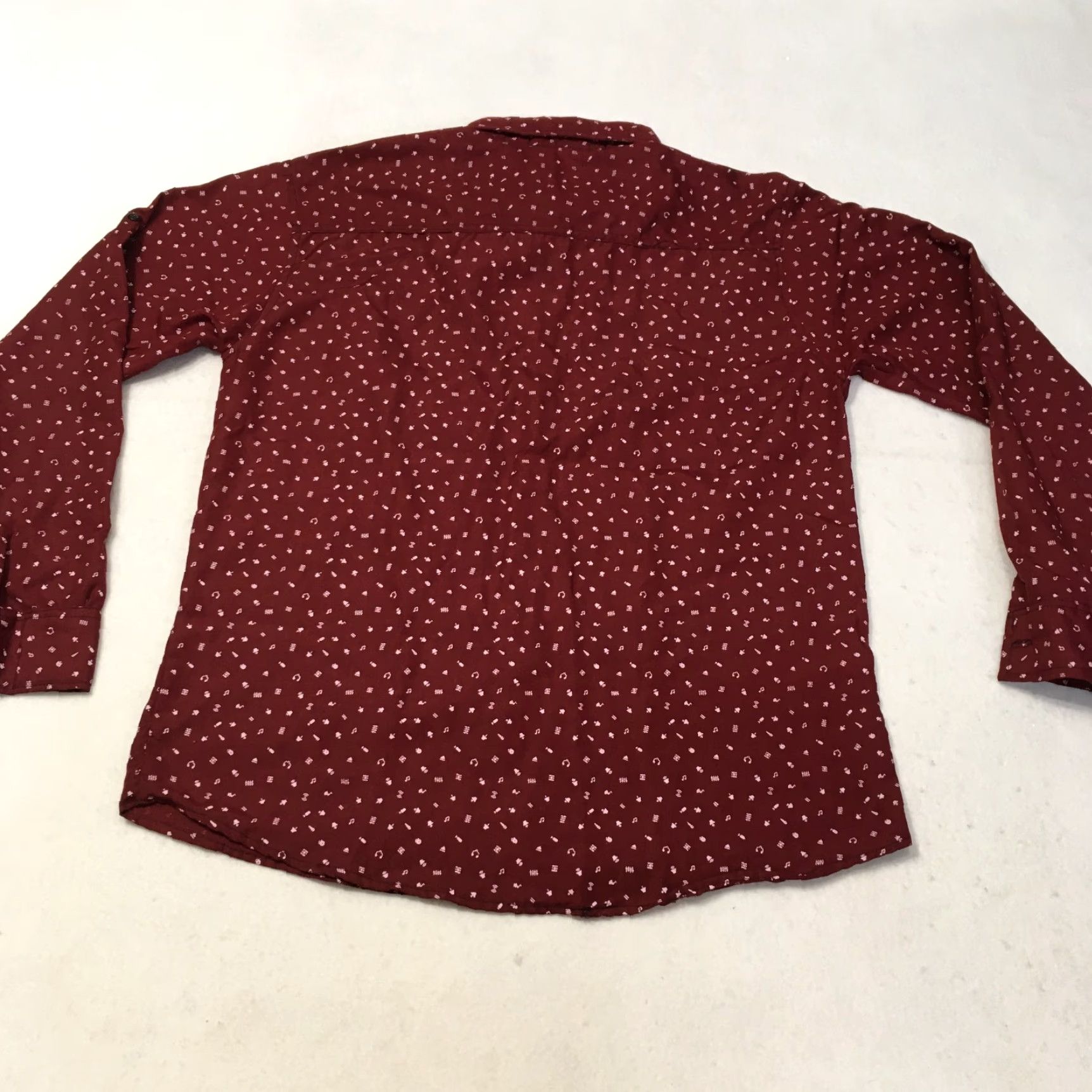 John Deere John Deere Burgundy Button-Down Shirt all over print patch pocket Shirt Mens 2XL Burgundy Patch Pocket Button-Up Long Sleeve Collared Vintage Size US XXL / EU 58 / 5 - 8 Thumbnail