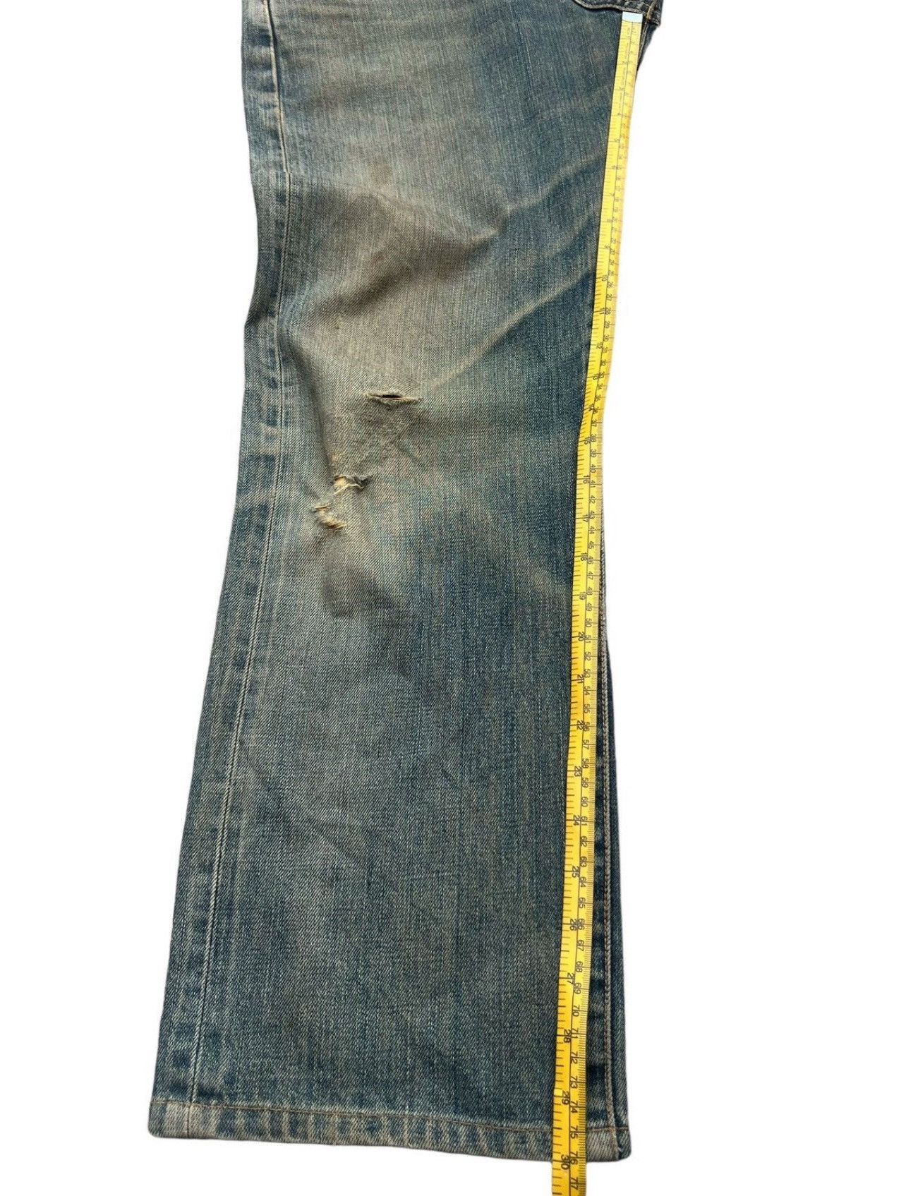 Edwin Edwin 505x Selvedge Distressed Mudwash Wide Jeans 31x30 Size US 31 - 15 Thumbnail