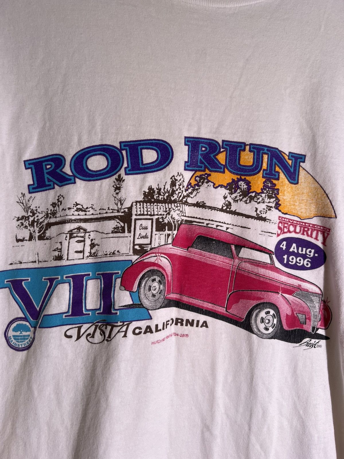Vintage 90’s 2000’s Y2K VTG Vintage Rod Run Vista Cars Retro T Shirt Size US XXL / EU 58 / 5 - 5 Thumbnail