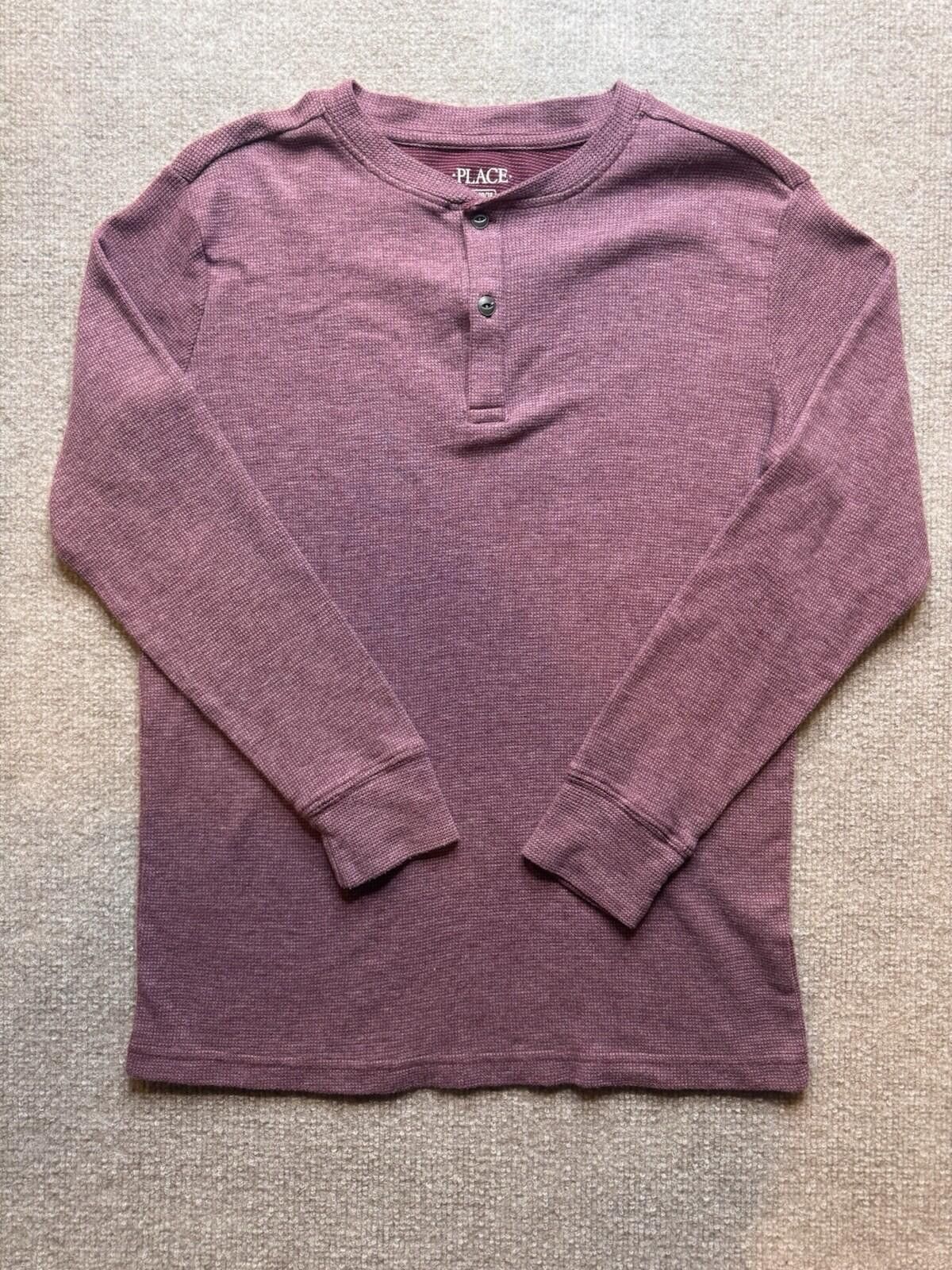 Other Children’s Place Boys L 10/12 Henley Thermal Waffle Knit 765 Size US XXS / EU 40 - 2 Thumbnail