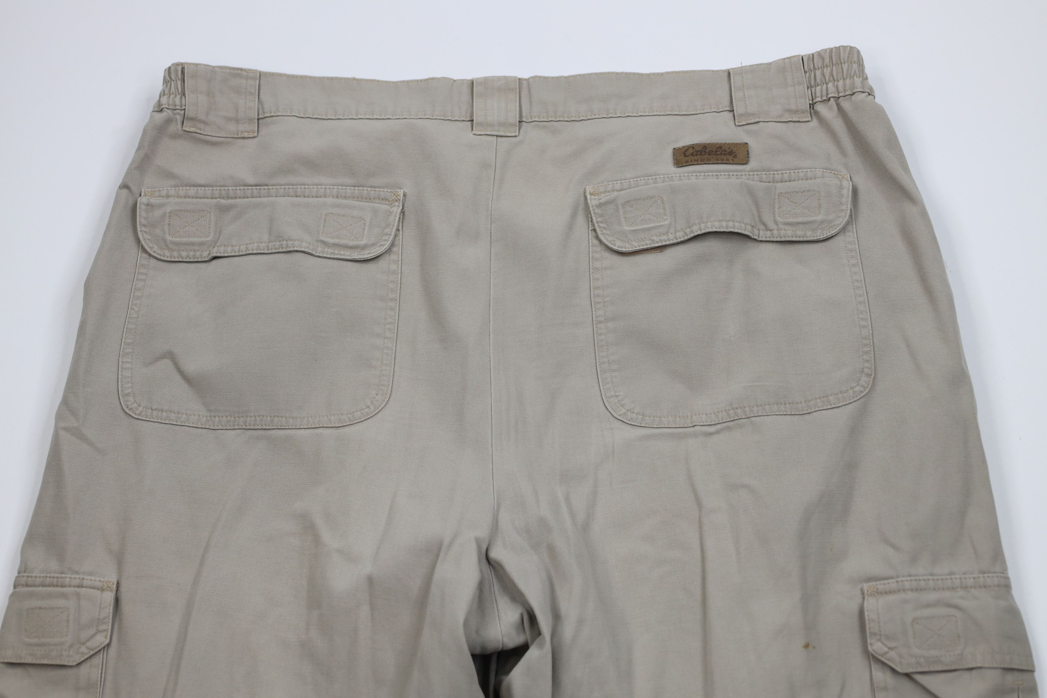Cabelas Vintage Cabelas Double Knee Wide Leg Cargo Pants Beige Size US 42 / EU 58 - 10 Thumbnail