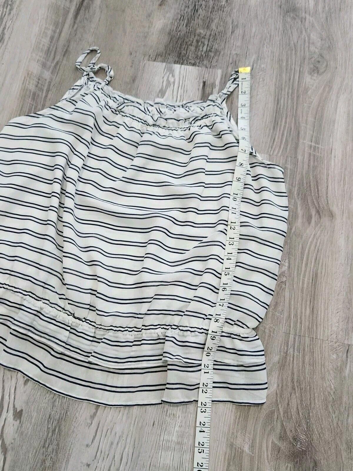 Banana Republic Banana Republic Tank Top White Black Striped Dressy Blouse Size M / US 6-8 / IT 42-44 - 6 Thumbnail