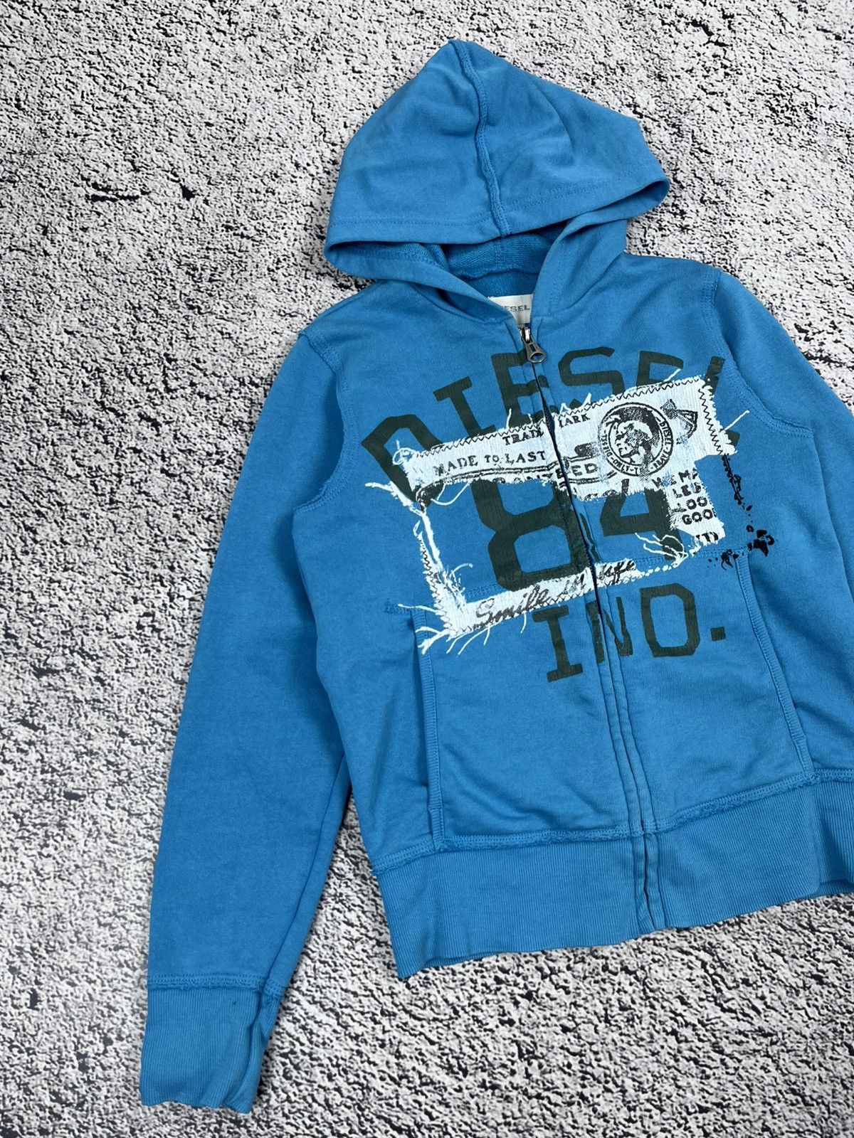 Diesel Vintage Y2K Diesel Logo Zip Hoodie Streetwear 00s size M Size M / US 6-8 / IT 42-44 - 2 Thumbnail