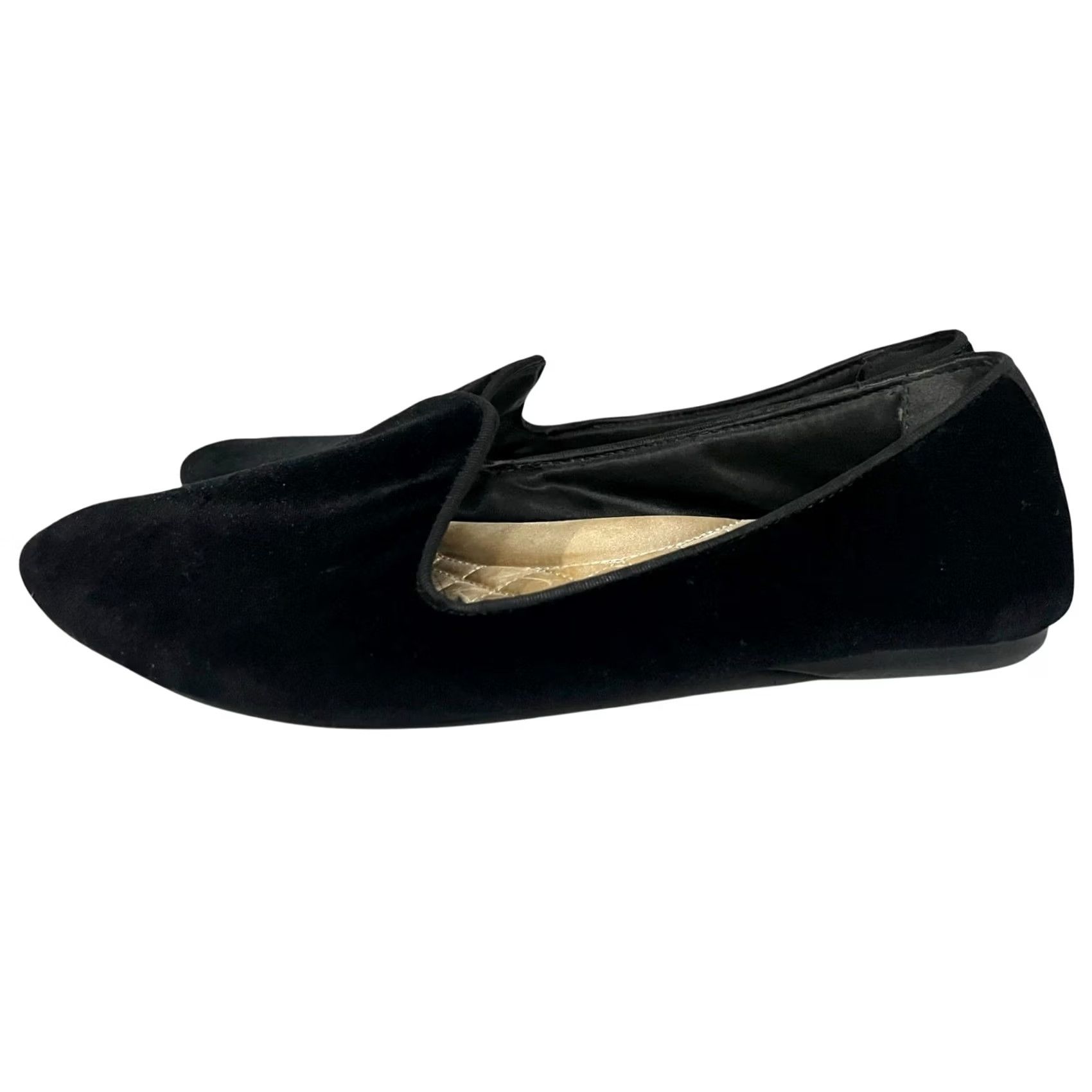 Velvet Birdies The Starling Flats Womens 9 Black Velvet Comfort Casual Slip On Loafers Size US 9 / IT 39 - 4 Thumbnail