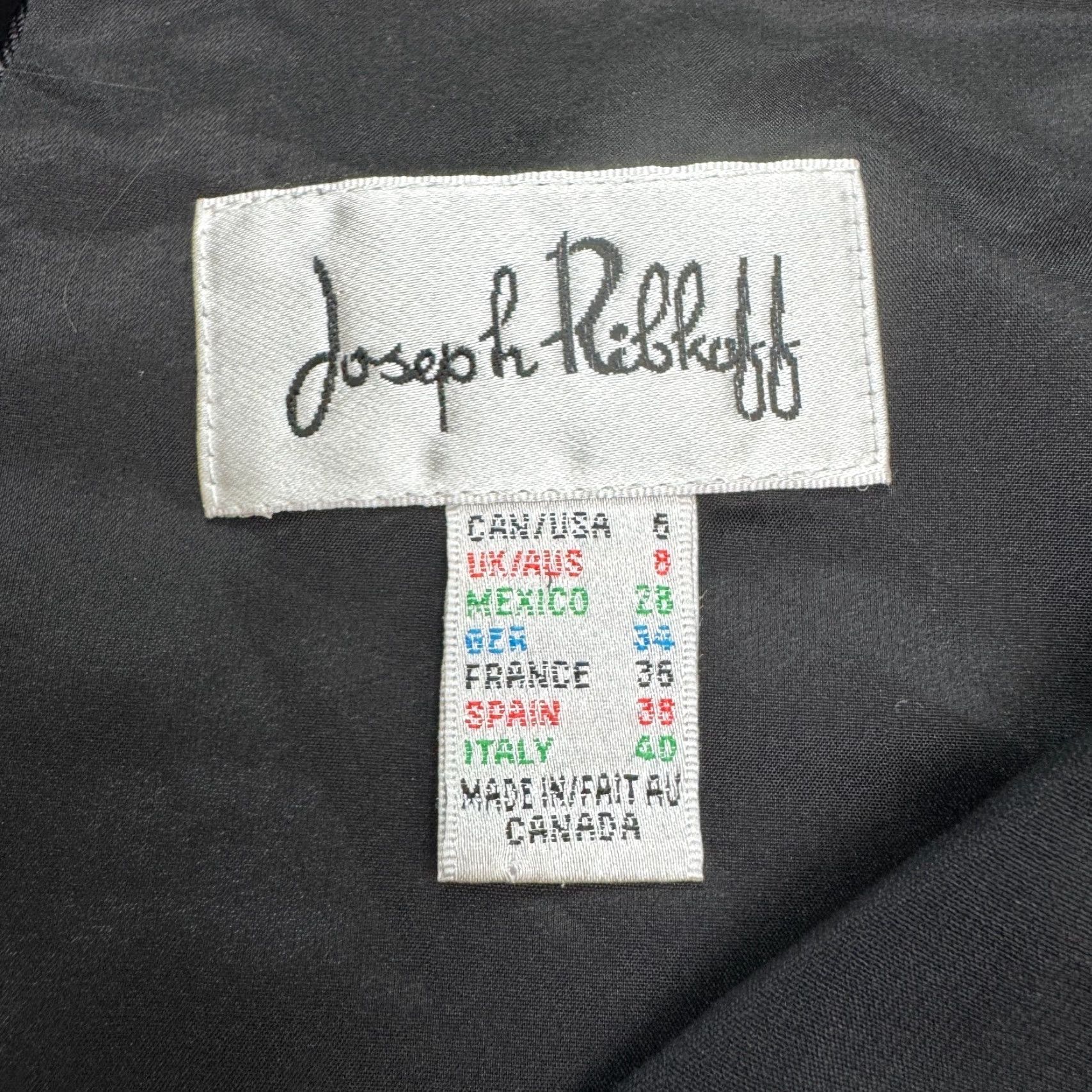 Joseph Ribkoff Joseph Ribkoff Mini Dress Womens 6 Black Ruched Flutter Sleeve Cowl Neck Party/Cocktail Dress Short Sleeve Solid Polyester Designer Classic Size M / US 6-8 / IT 42-44 - 4 Thumbnail