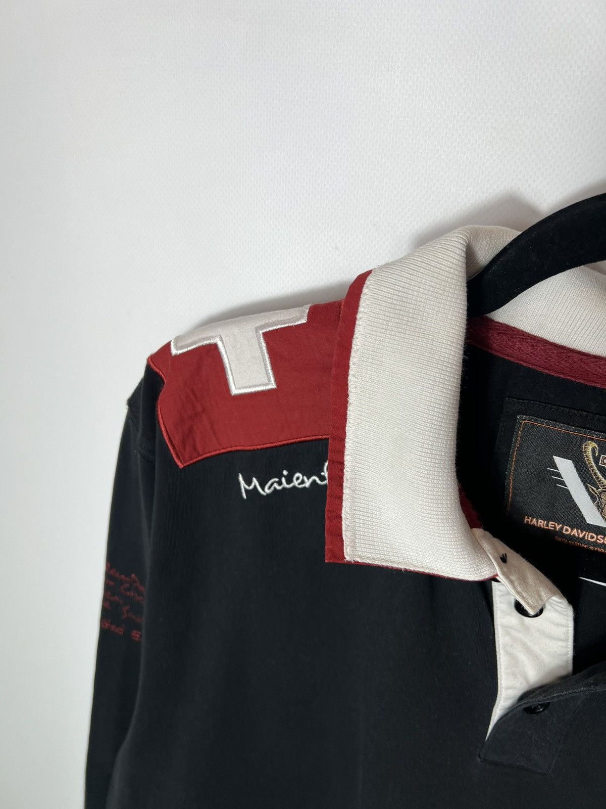 Harley Davidson Vintage y2k racing Harley Davidson Bunderbike Rugby Jumper Size US XL / EU 56 / 4 - 4 Thumbnail