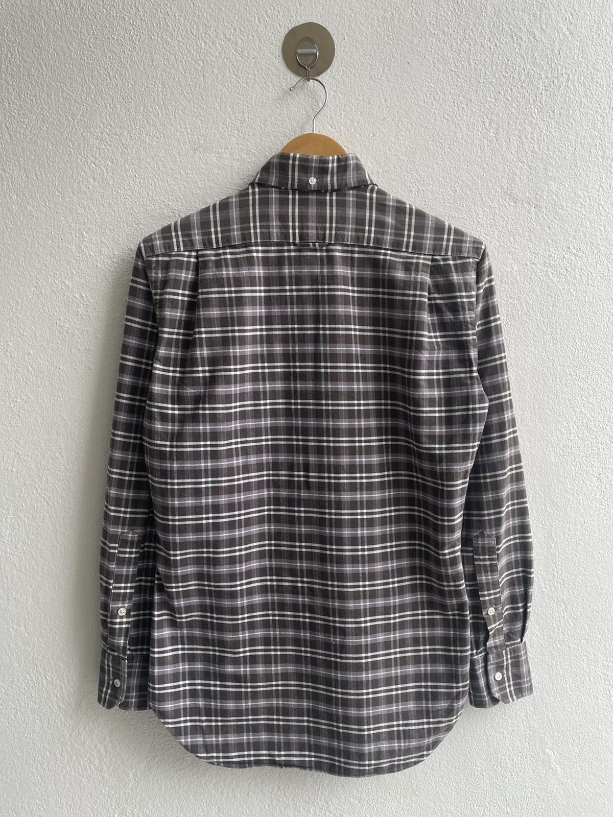 Thom Browne Thom Browne New York Grey Plaid Button Up Longsleeve Shirts Size US M / EU 48-50 / 2 - 6 Thumbnail