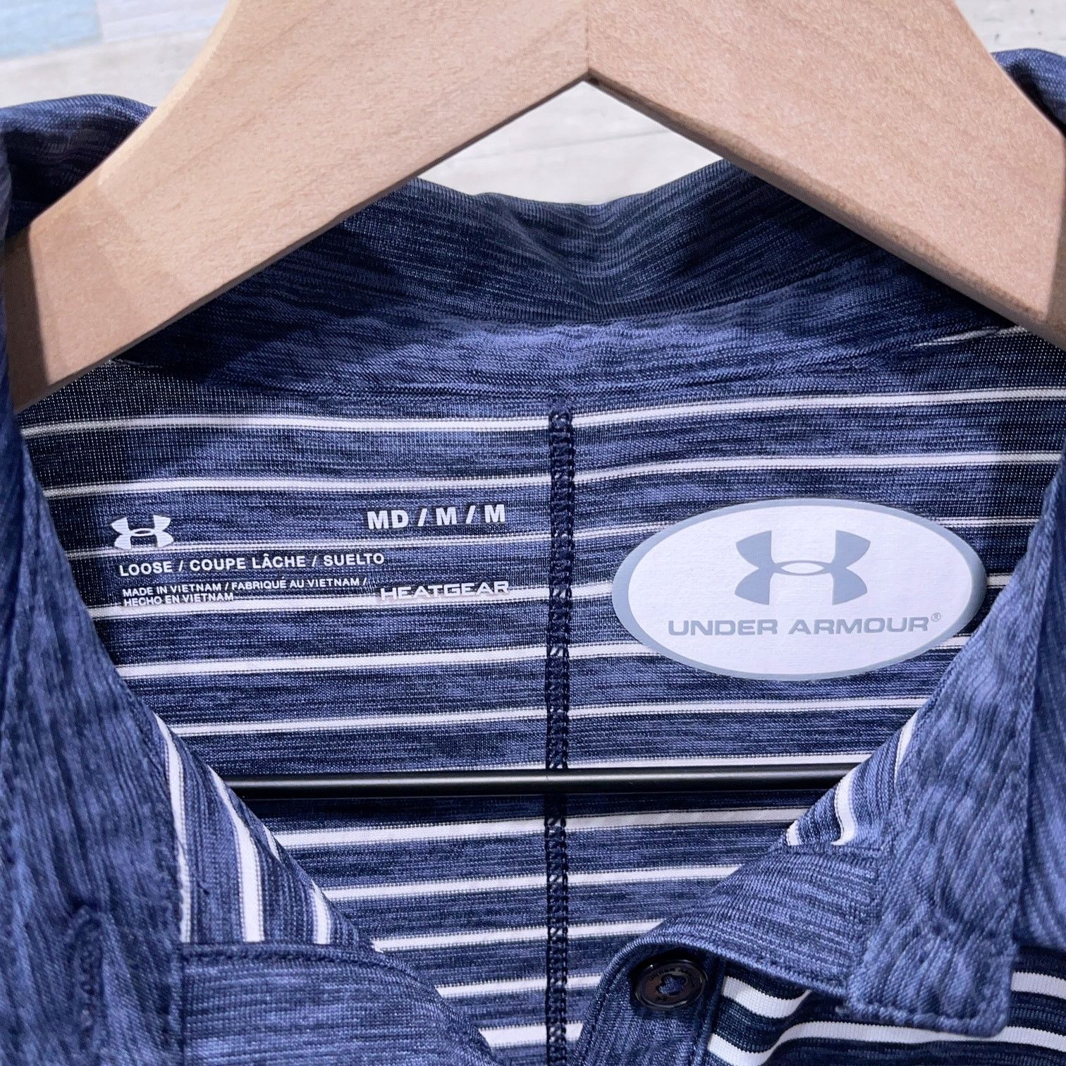 Under Armour Under Armour Heathwood Hall Striped Polo Blue Womens Me Size M / US 6-8 / IT 42-44 - 6 Thumbnail