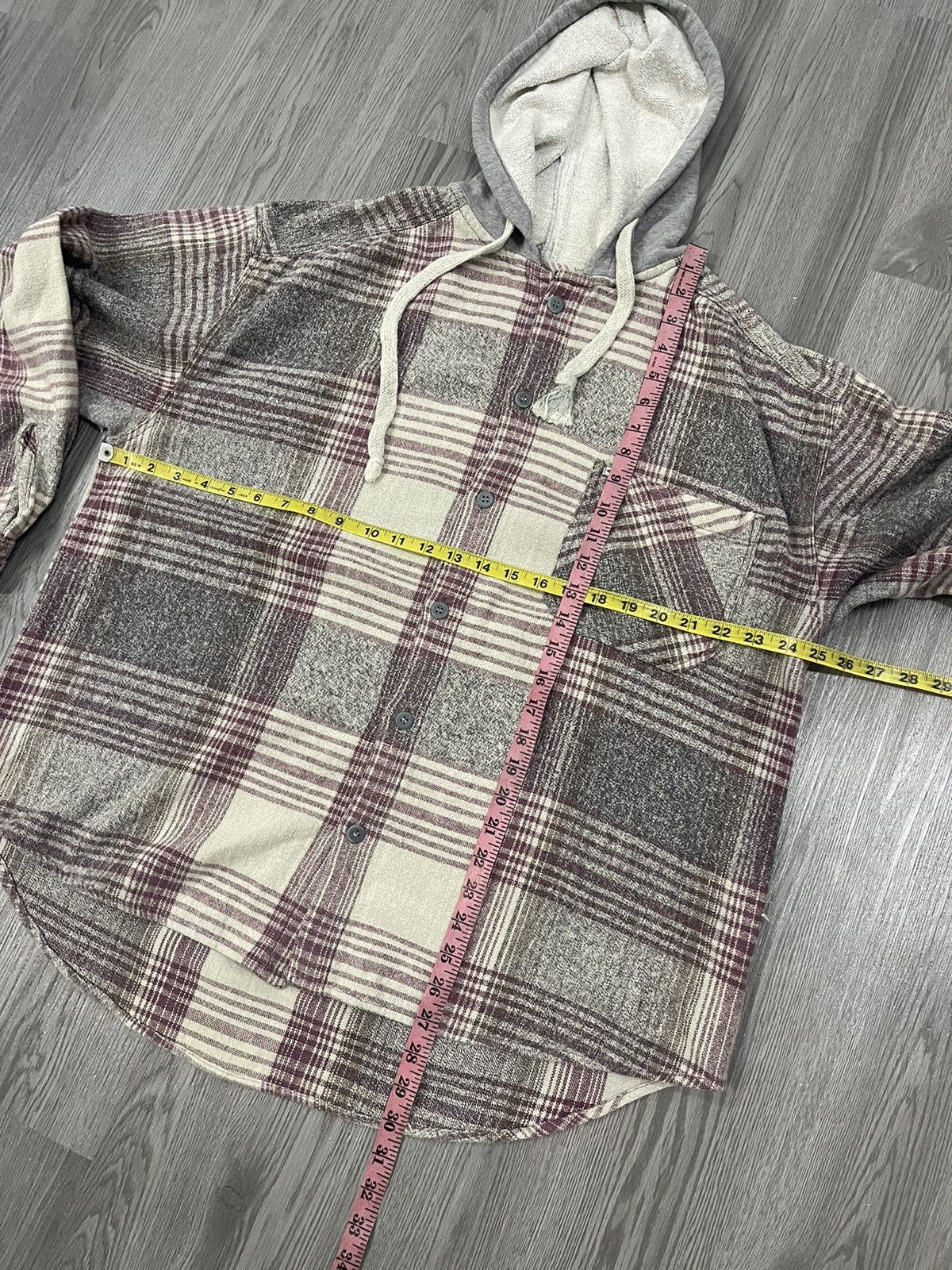 Quiksilver Quiksilver Saltwater denim plaid oversized hooded flannel Size US M / EU 48-50 / 2 - 11 Thumbnail