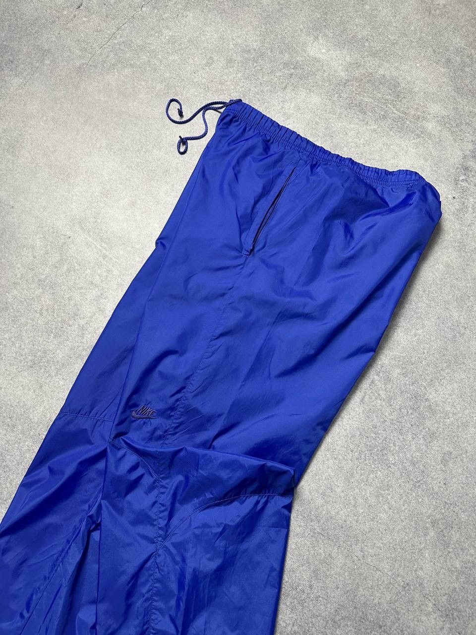 Nike × Vintage Vintage 80s Nike Small Logo Nylon Track Pants Rave Y2K Style Size US 32 / EU 48 - 2 Thumbnail