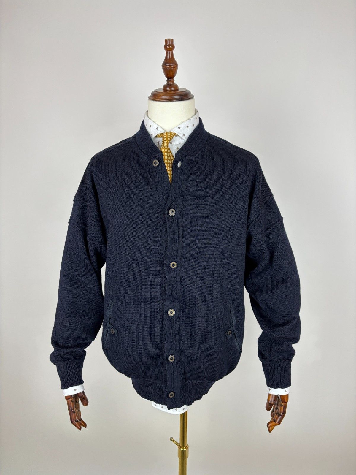 Other Vintage Yachting Clipper Wool Cardigan Sweater Navy Blue Size US L / EU 52-54 / 3 - 2 Thumbnail