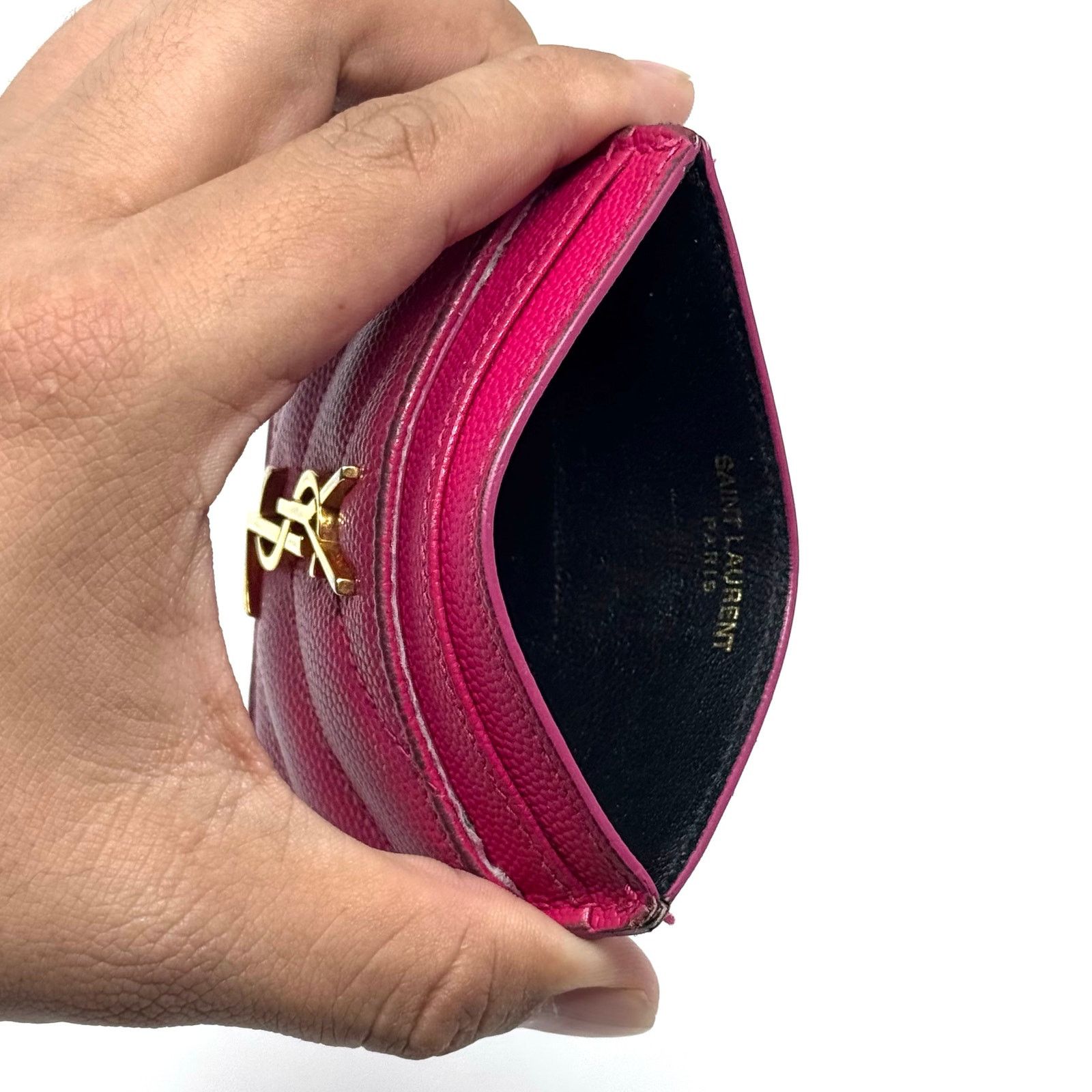 Saint Laurent Paris YSL Pink Cardholder Wallet Size ONE SIZE - 3 Thumbnail