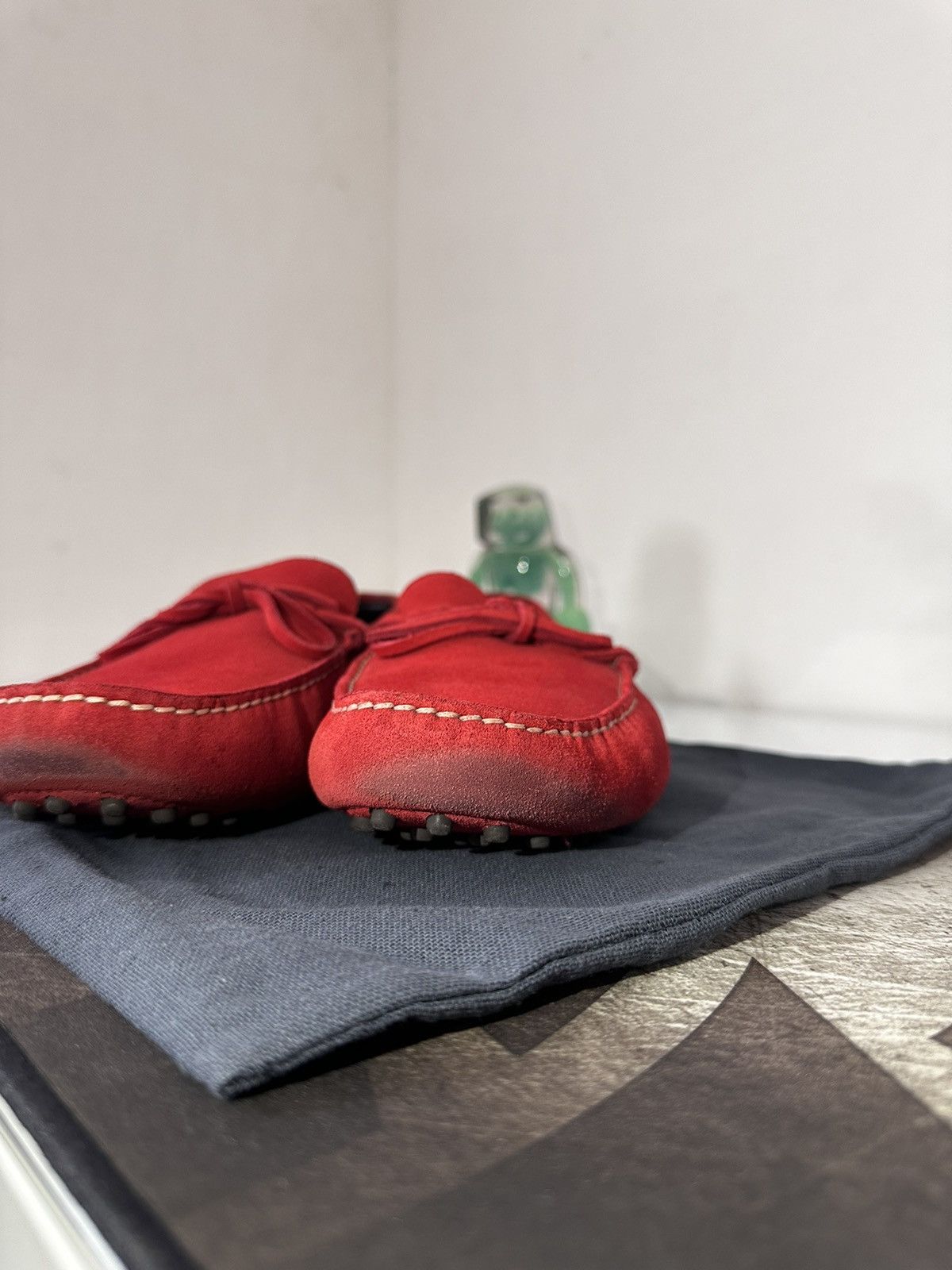 Carolina Herrera Red Suede Mocasines Size US 11.5 / EU 44-45 - 4 Thumbnail