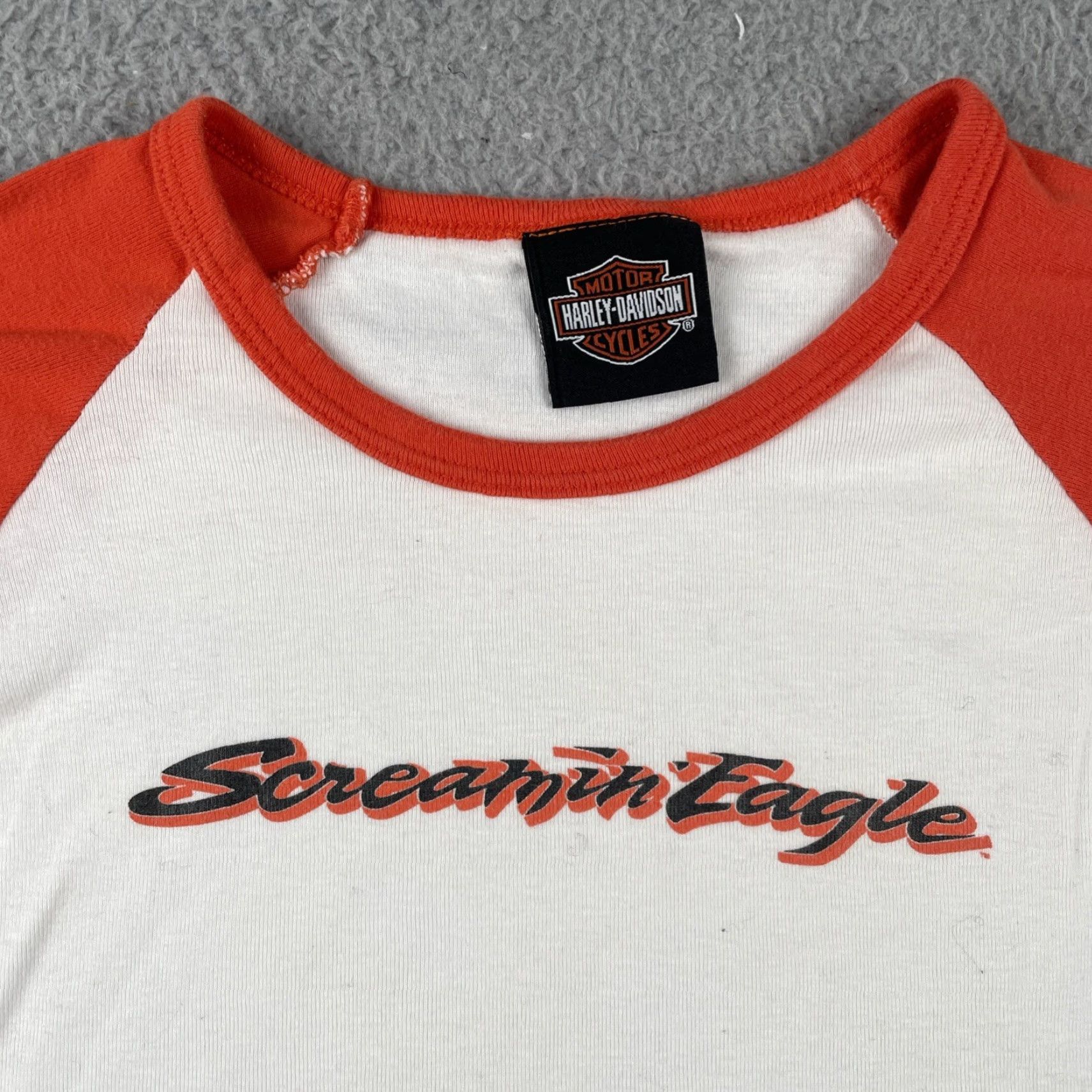 Harley Davidson VINTAGE Harley-Davidson Women’s XL White Raglan Tank Top Shirt USA Size XL / US 12-14 / IT 48-50 - 2 Thumbnail