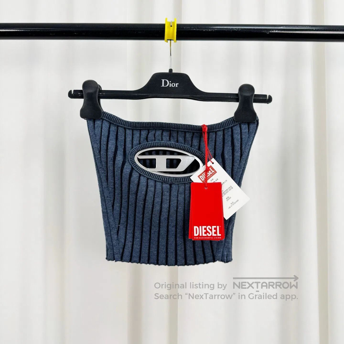 Diesel Diesel Metal Logo Knit Tube Top| Size XS / US 0-2 / IT 36-38 - 1 Thumbnail