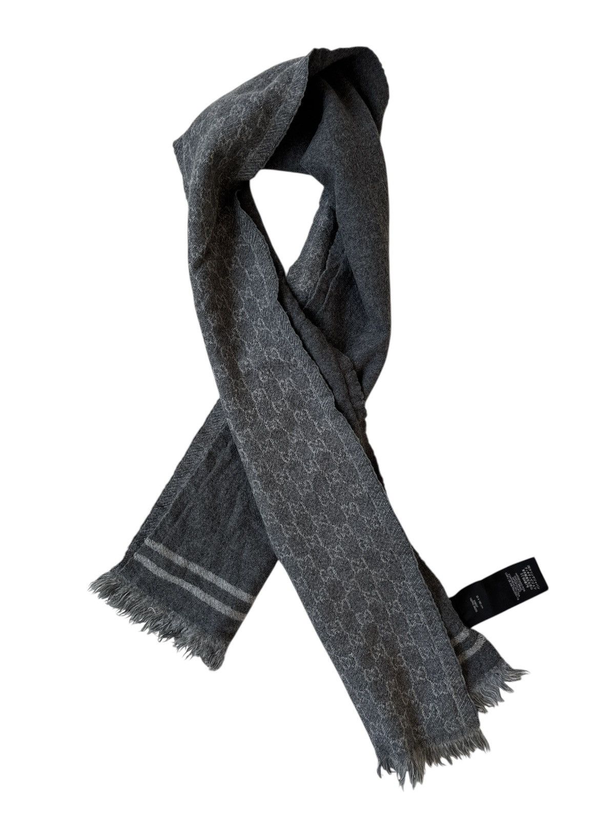 Gucci GG Monogram Wool Scarf Size ONE SIZE - 2 Thumbnail