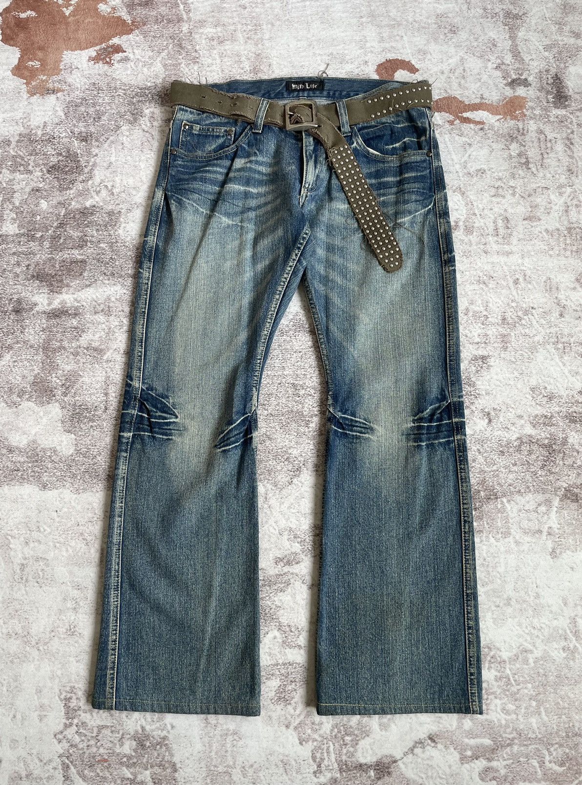Japanese Brand Vintage Wild Life LGB Style Denim Pants Size US 33 - 1 Thumbnail