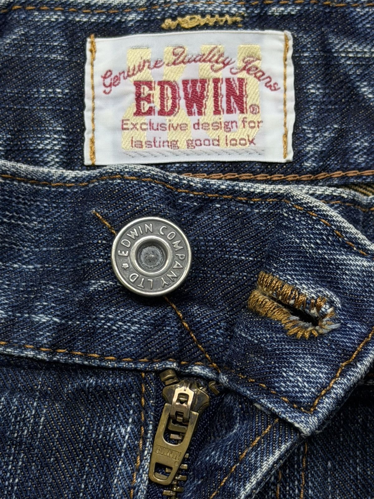 Edwin Vintage Edwin 404 XV Japan Denim Jeans | Loose Straight W35 Size US 35 - 10 Thumbnail