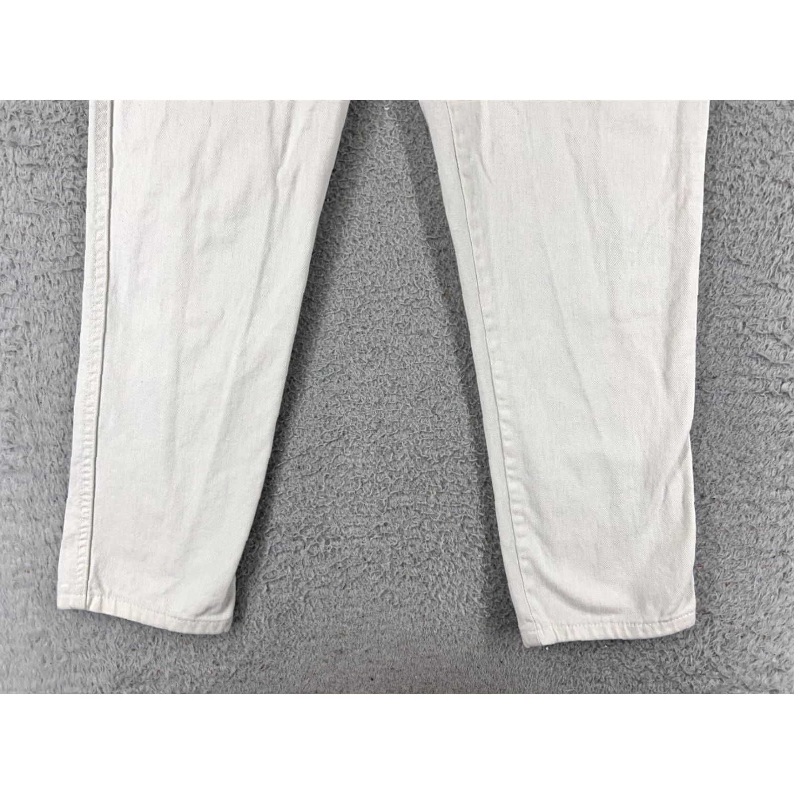 Vintage VINTAGE A Time For Us Jeans Womens 7 White Denim 24x26 Distressed 5-Pocket USA Cotton Regular High Rise Mens Womens Boys Girls Size 28" / US 6 / IT 42 - 2 Thumbnail