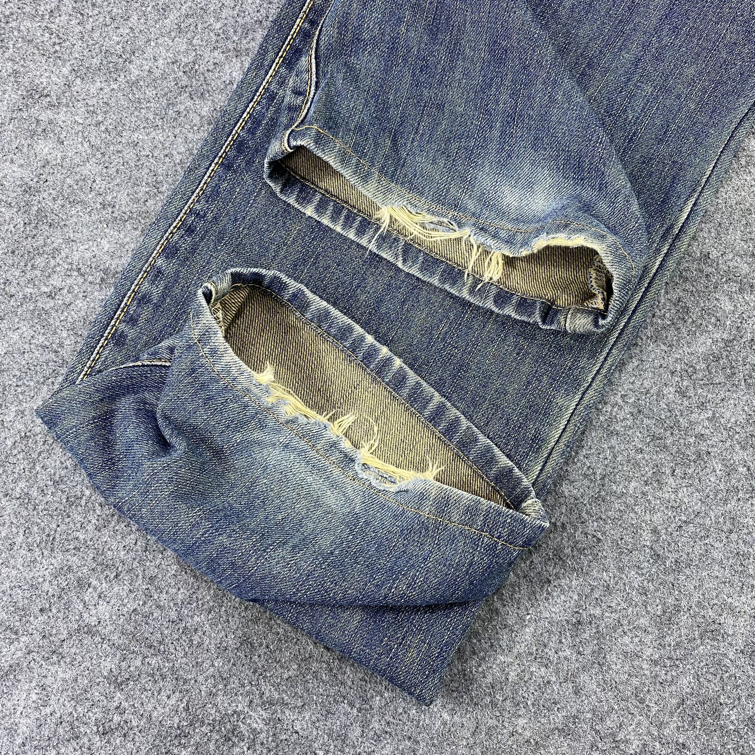 Edwin Vintage Edwin 404 Distressed Jeans - J1181 Size US 36 / EU 52 - 13 Thumbnail