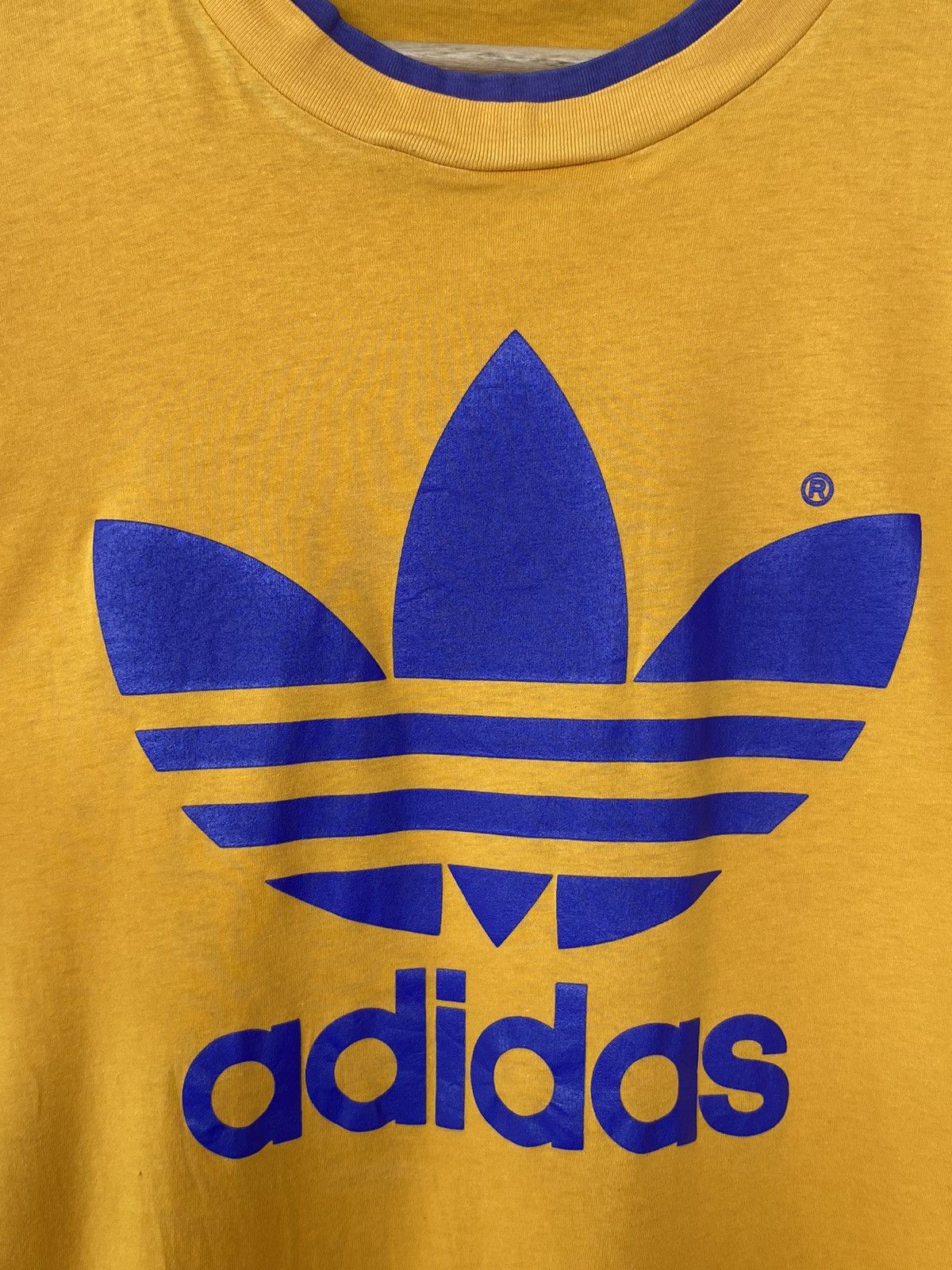 Adidas × Vintage Vintage Adidas Big Logo Double Layer Tshirt Vtg Japan Size US L / EU 52-54 / 3 - 5 Thumbnail