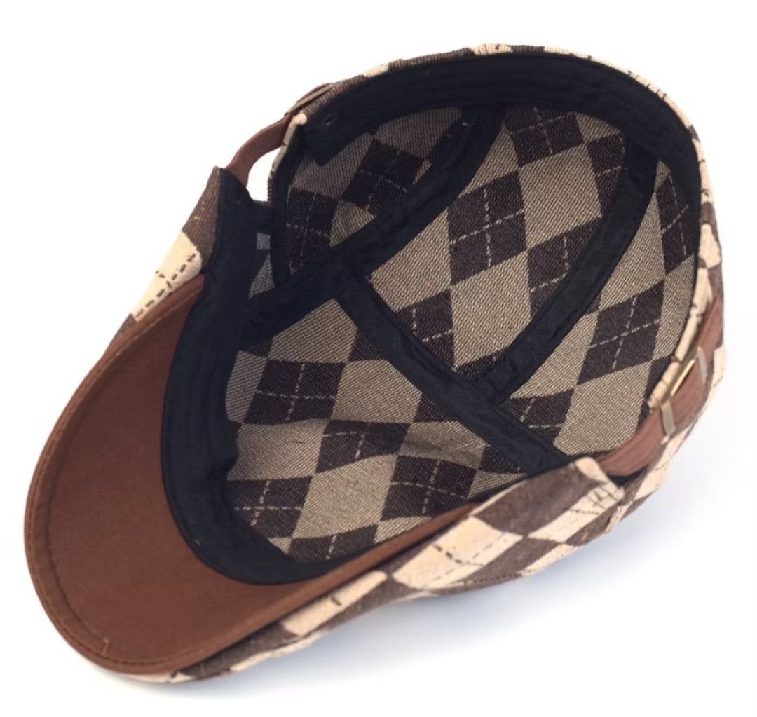 💥Newsboy lattice retro flat cap