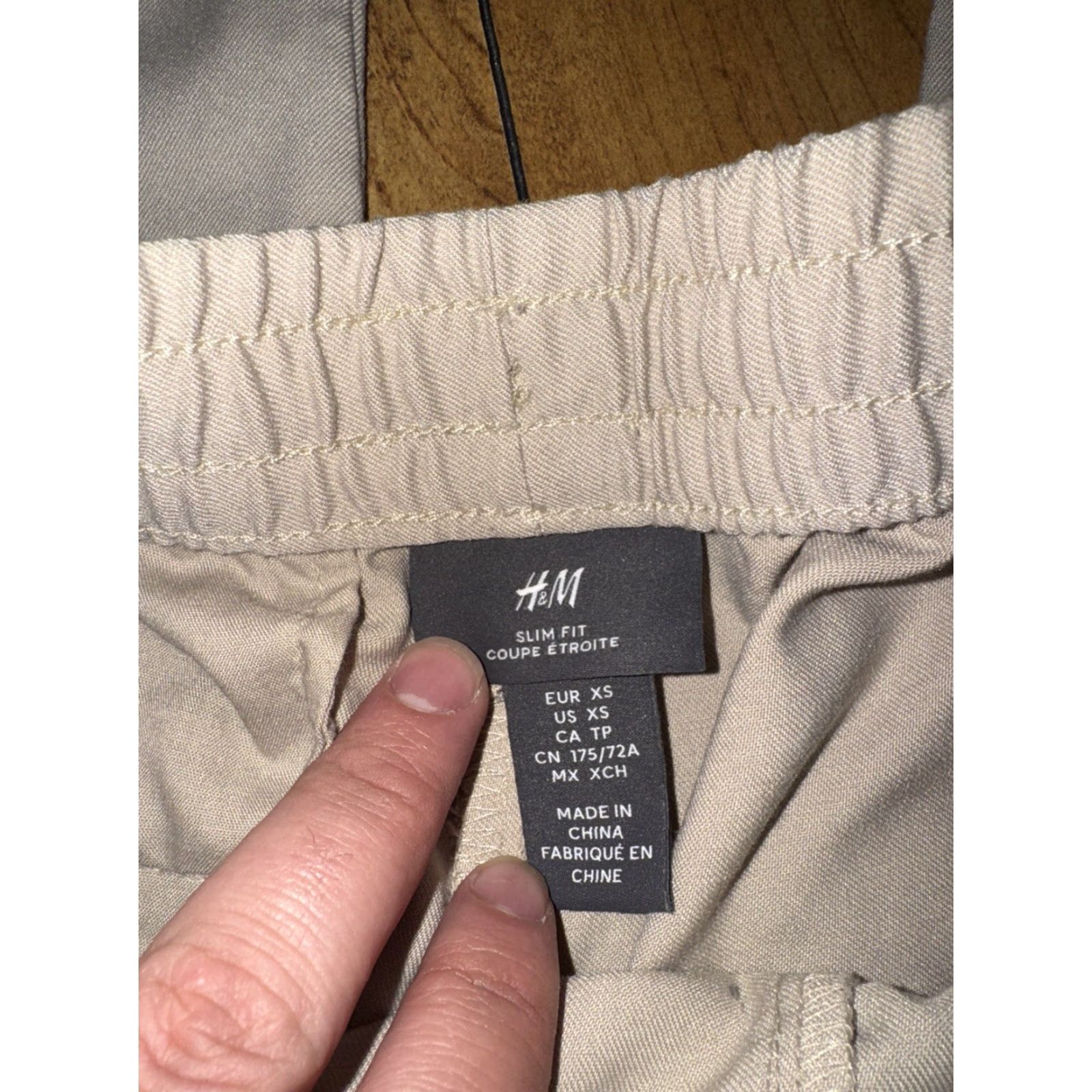 H&M H&M Dress Pants Men Tan Cream 28x31 Drawstring Regular Brown Size 28 Inseam 31 Mens Dress Pants Size US 28 / EU 44 - 3 Thumbnail