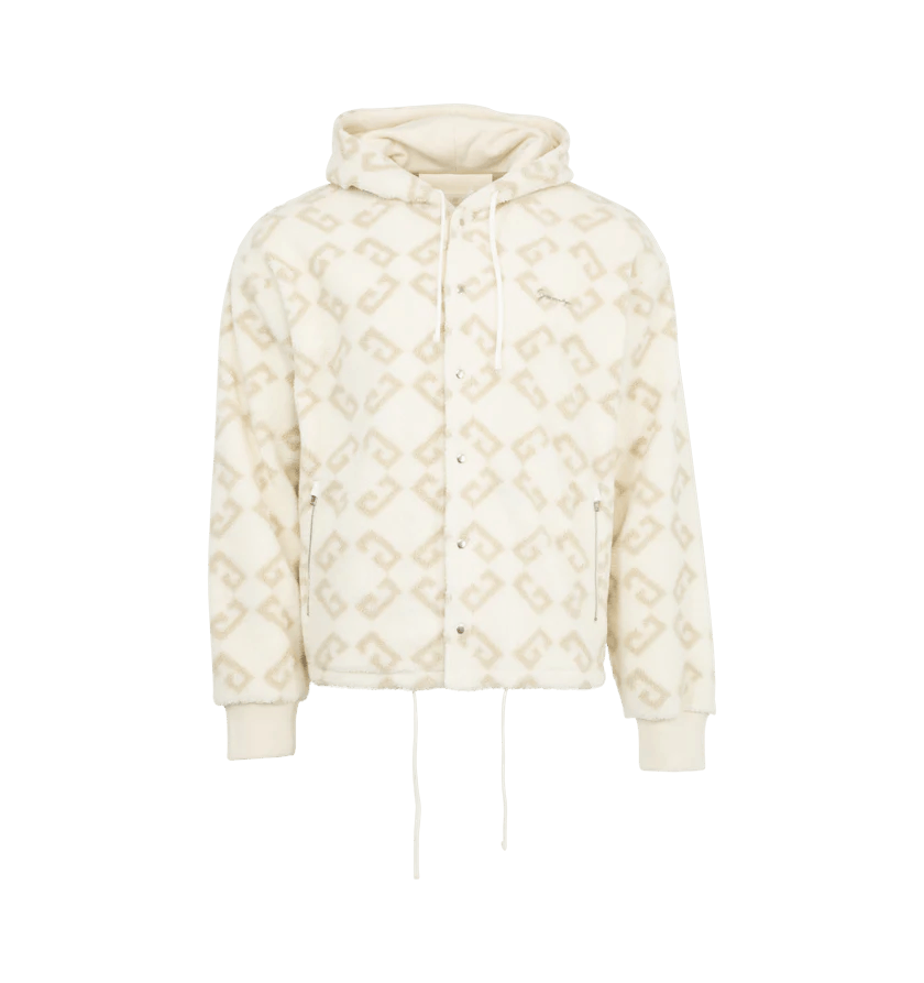Givenchy o1h1sh10525 Monogram Fleece Hoodie in Beige Size US L / EU 52-54 / 3 - 1 Thumbnail