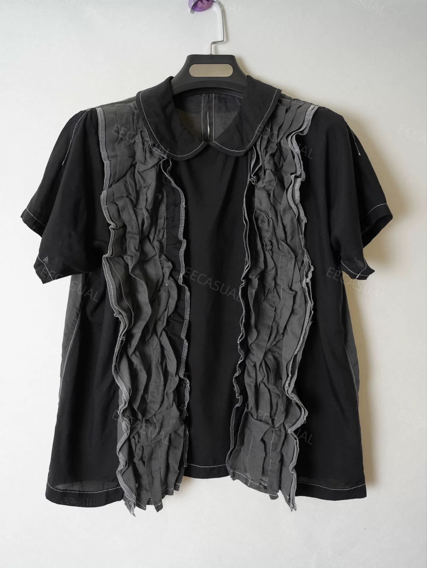 Comme des Garcons CDG Tricot Layered Ruffle Collar Top Size M / US 6-8 / IT 42-44 - 1 Thumbnail