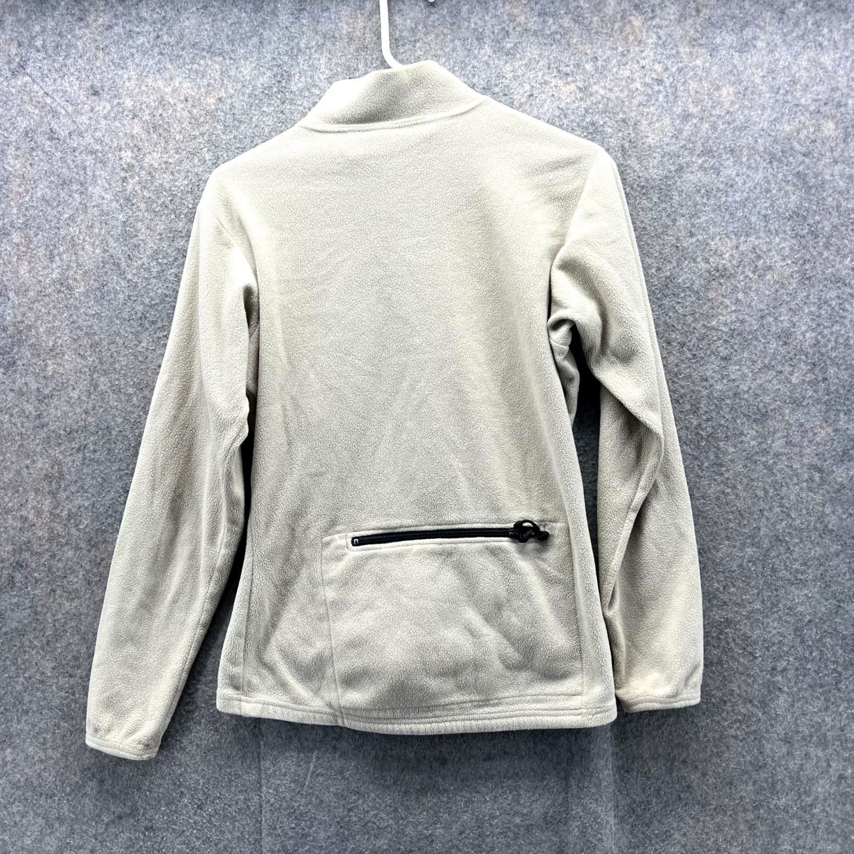 Vintage Rei Sweater Women Medium Khaki Half Zip Pullover Fleece Polyester Jacket Vintage - Beige 1/2 Zip Regular Fit Wool? Size M / US 6-8 / IT 42-44 - 2 Thumbnail