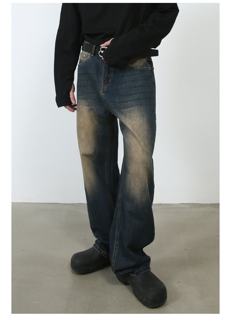Japanese Brand × Jean Washed vintage distressed straight loose jeans Size US 34 / EU 50 - 1 Thumbnail