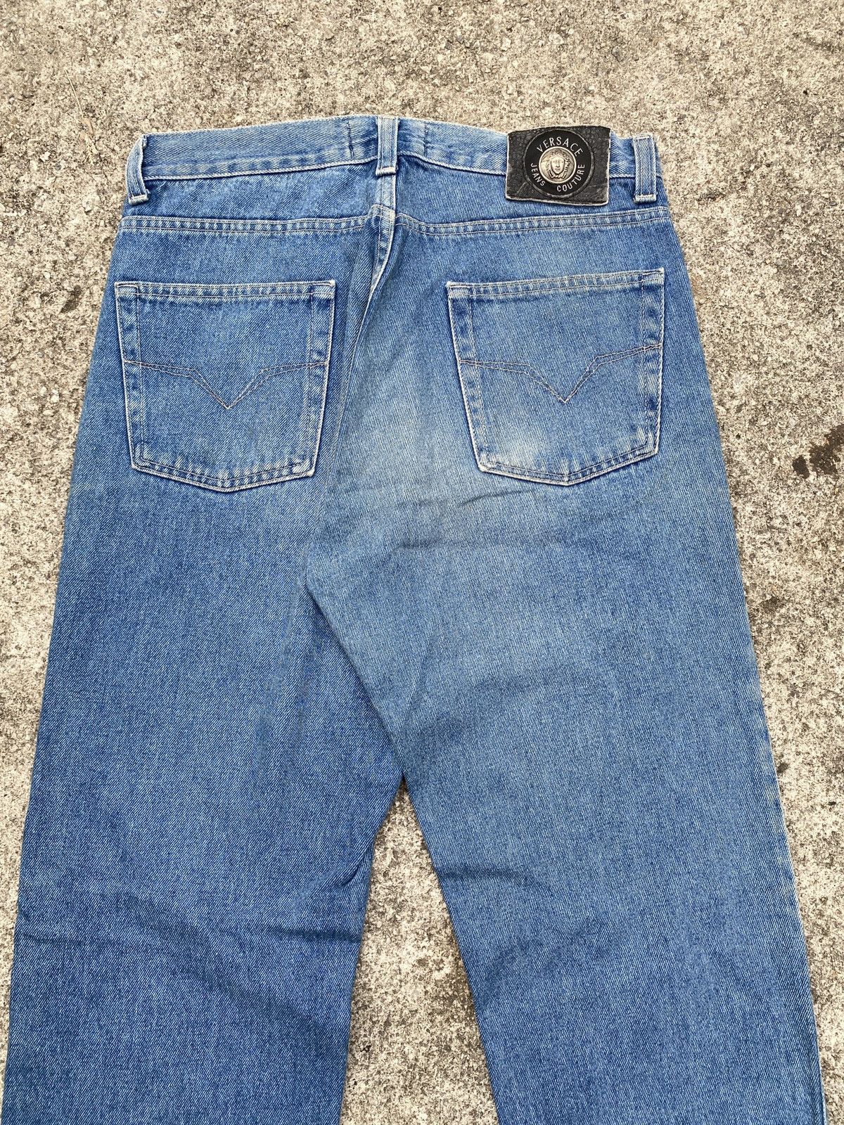 Versace × Versace Jeans Couture Vintage 90’s Versace Jeans Couture Faded Blue Denim Size US 30 / EU 46 - 9 Thumbnail