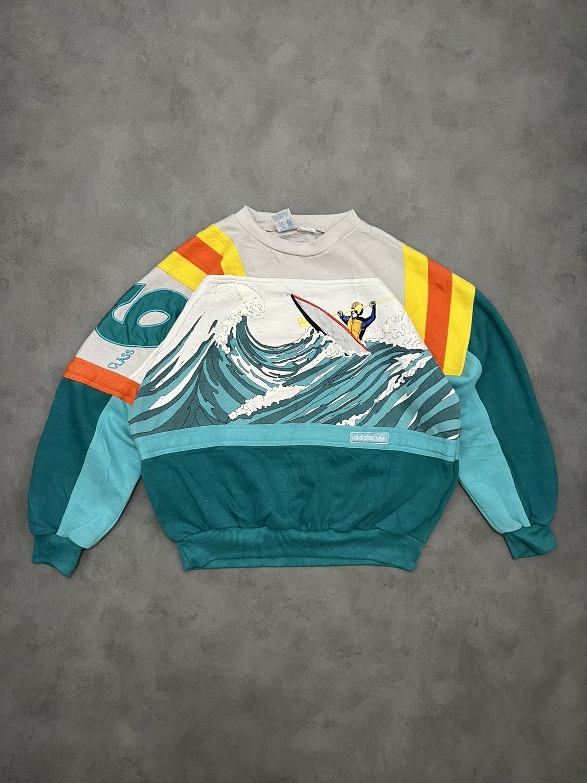 Adidas Rare vintage 80s Adidas Devil's Toenail Kayaking sweatshirt Size US M / EU 48-50 / 2 - 1 Thumbnail