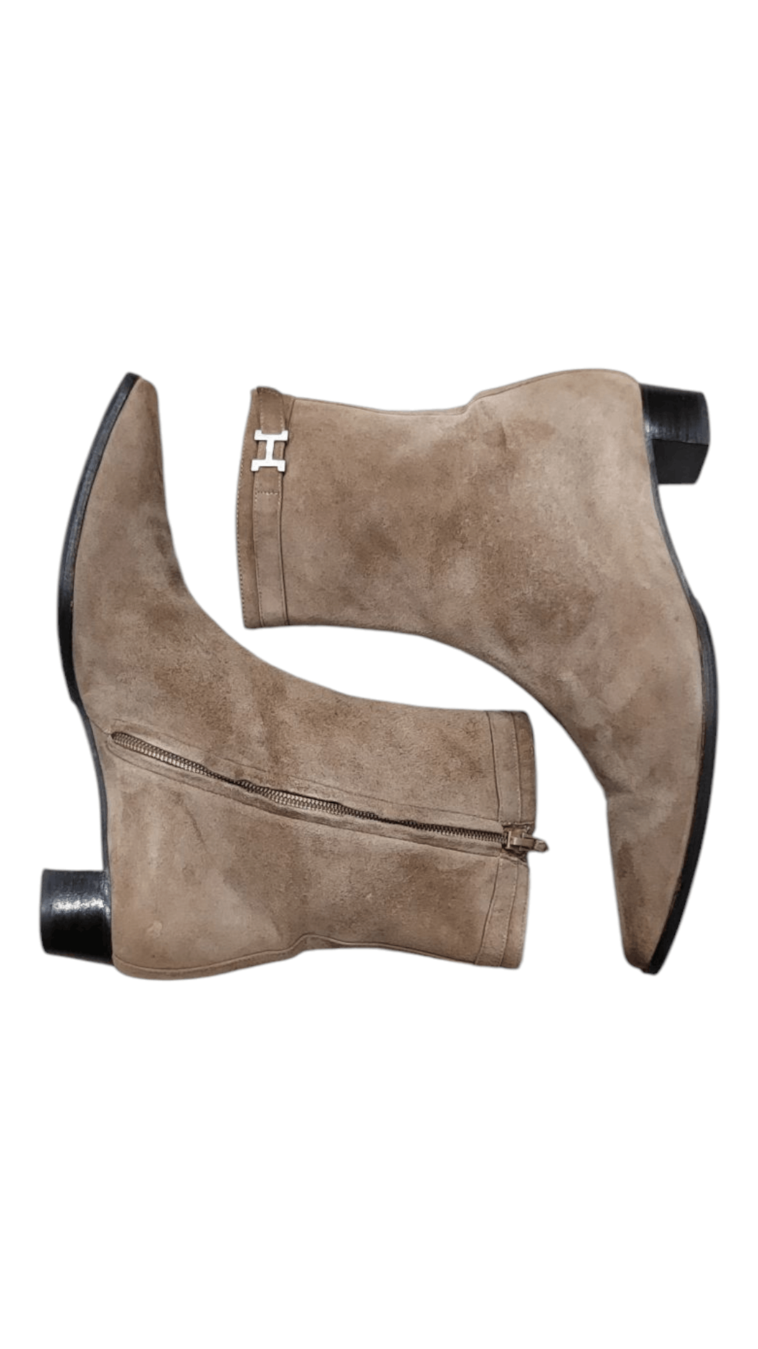 Hermes Hermès H Suede Ankle Boots Brown Size US 7 / IT 37 - 3 Thumbnail