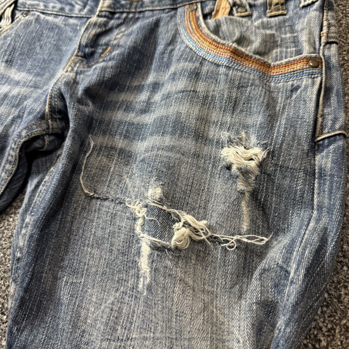 If Six Was Nine 🇯🇵🔥 Y2k Japanese Seditionaries Double Waist Ripped Denim Size US 31 - 10 Thumbnail