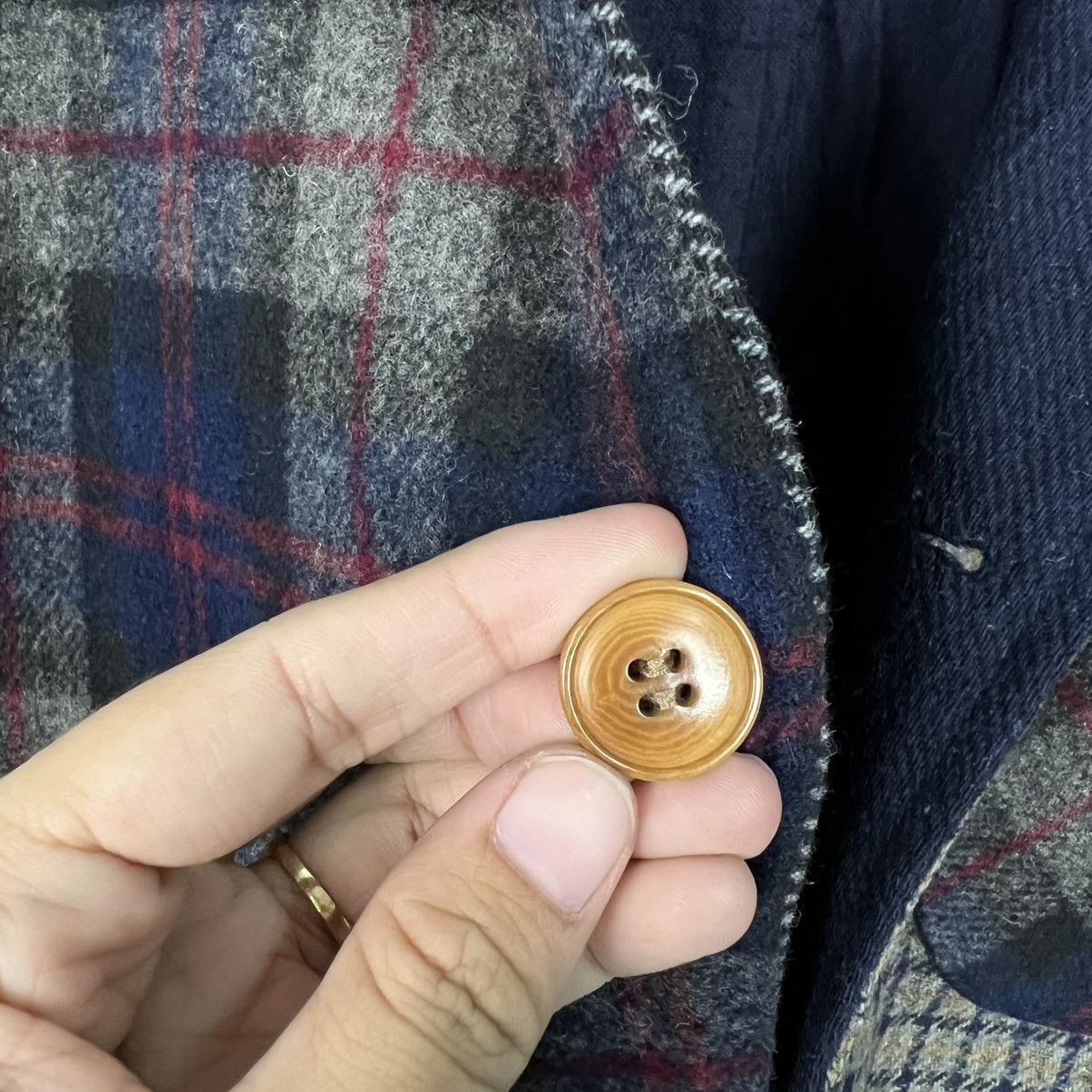 Japanese Brand GAIJIN MADE Hyrbid Pattern Checked Casual Jacket #4160-C190 Size US L / EU 52-54 / 3 - 10 Thumbnail