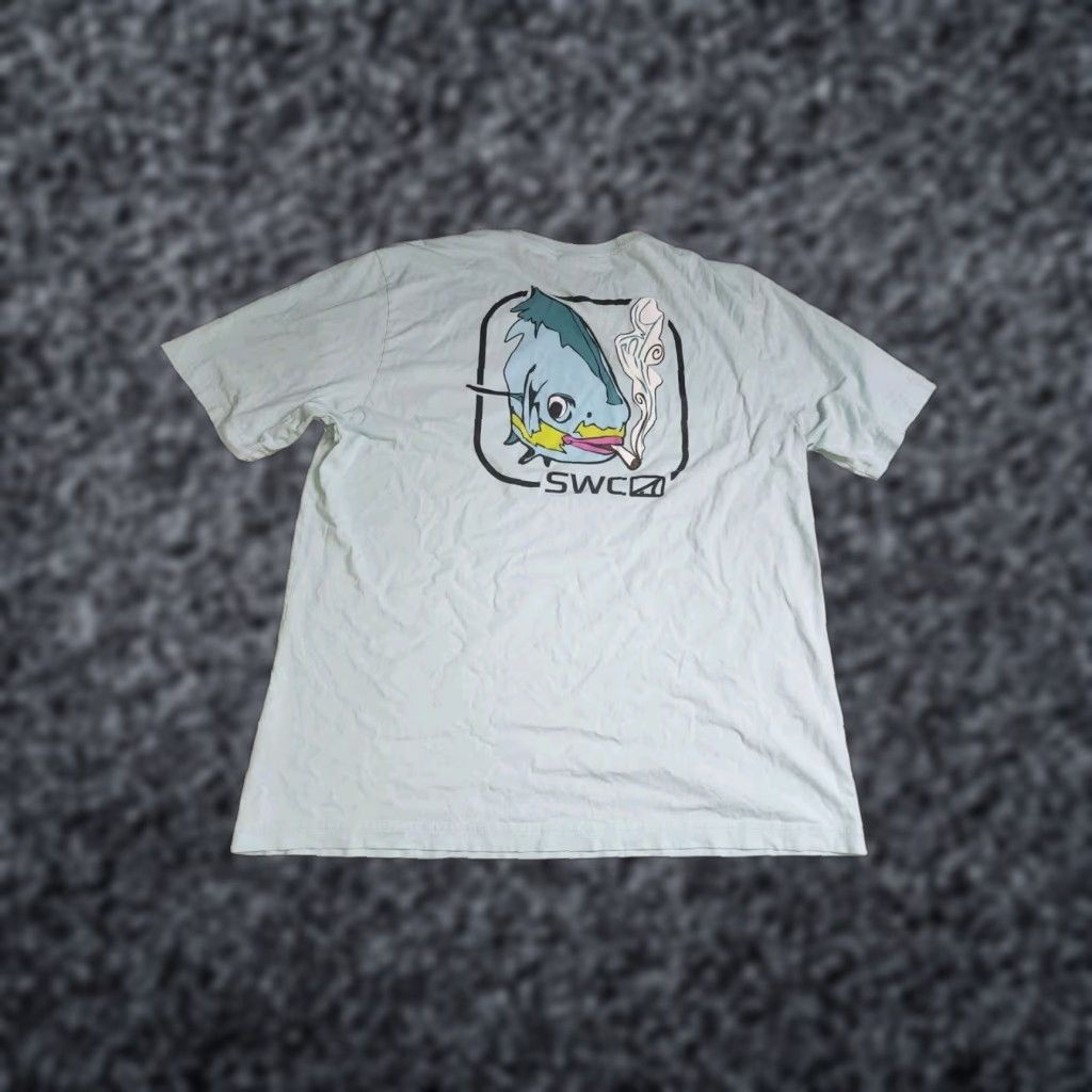 Doublet Skinny Water Culture Fish T-Shirt Mens 3XL Blue Double-Sided Short Sleeve Crew Neck Size US XXL / EU 58 / 5 - 1 Thumbnail